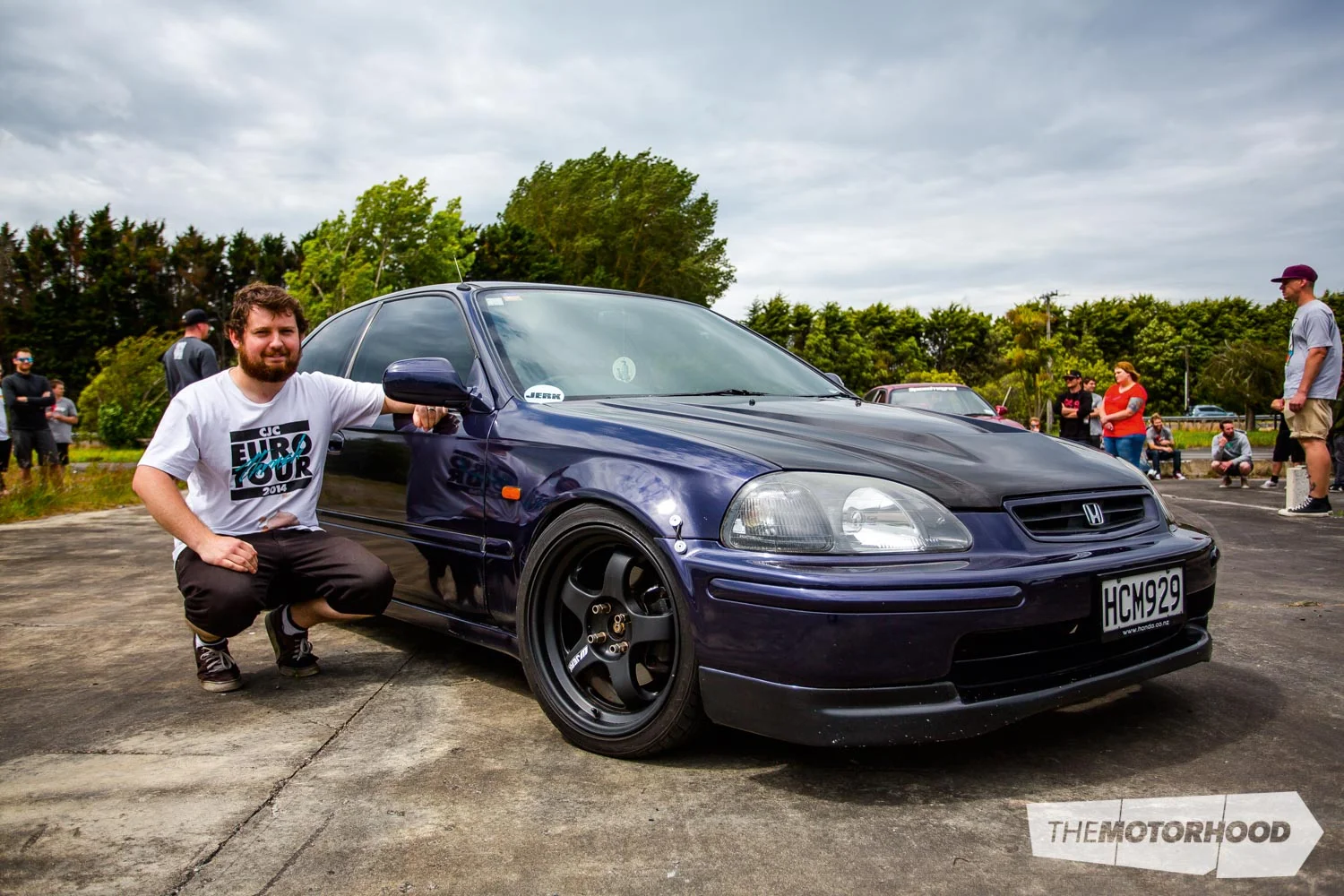 Name: Rob Turney Car: B18cr 1991 Honda Civic EK Wheels: 17x7-inch Work Meister S1