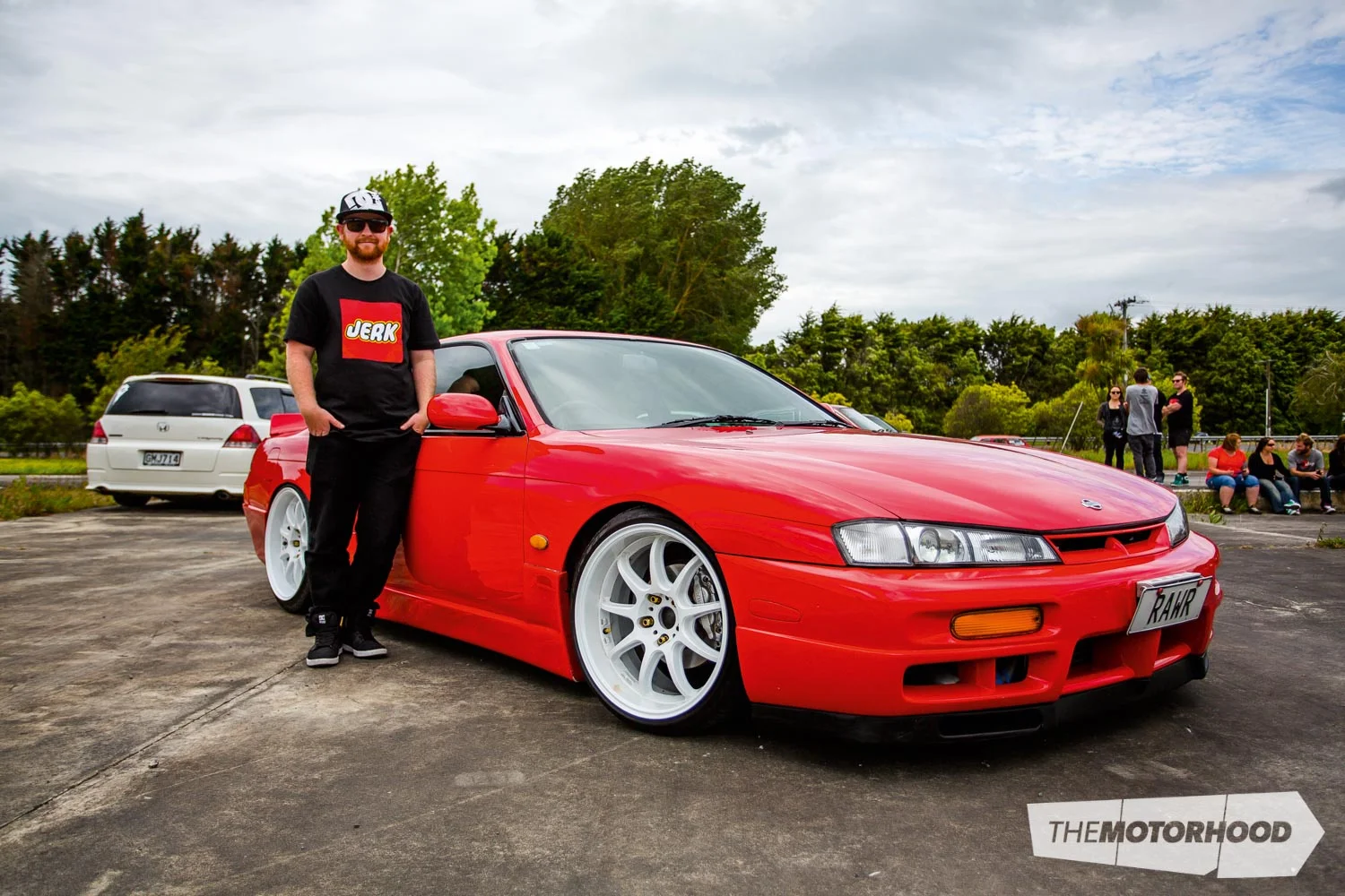 Name: Wayne Thompson Car: SR20DET 1997 Nissan S14 Wheels: 18x9.5-inch Work D9Rs 