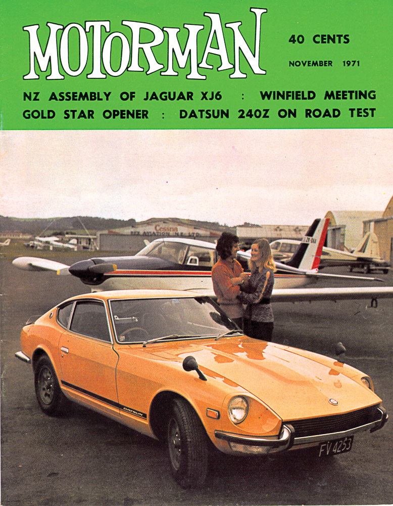 Cover of the November 1971 edition of Motorman, shot at Ardmore airport
