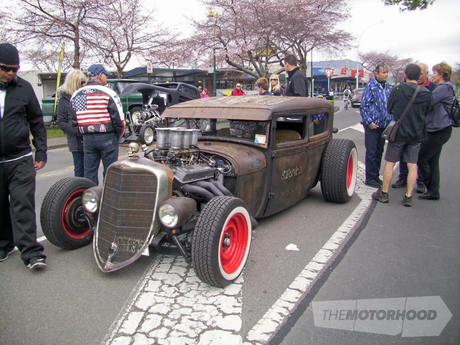 Graeme Steel from Mt Maunganui owns this fully certed  Rat Rod with a 350 Chevy motor in it.jpg