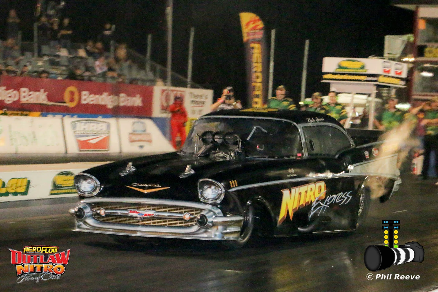 Photo supplied by Aeroflow Outlaw Nitro Funny Cars