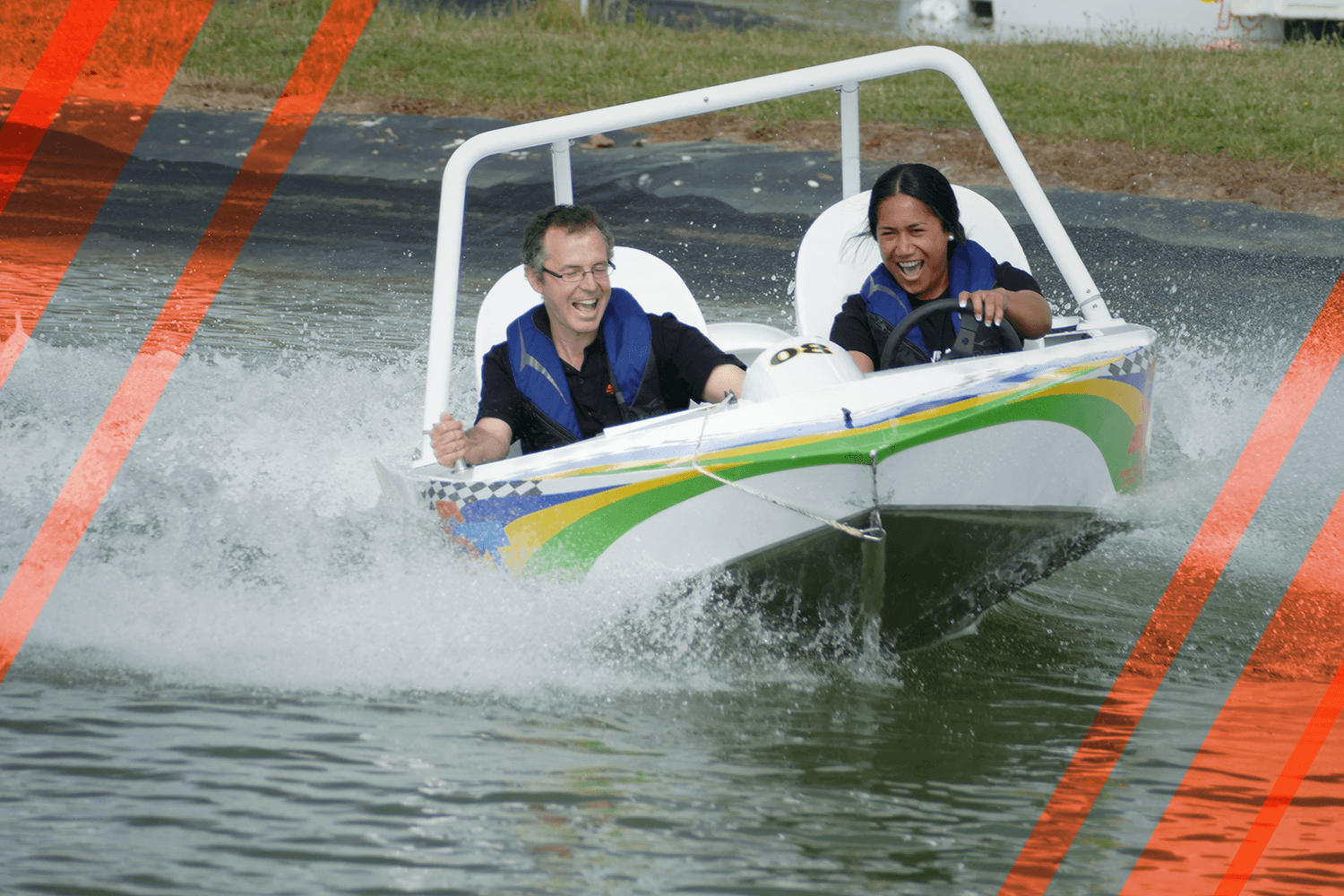 YOU can drive this 100hp jet sprint boat!