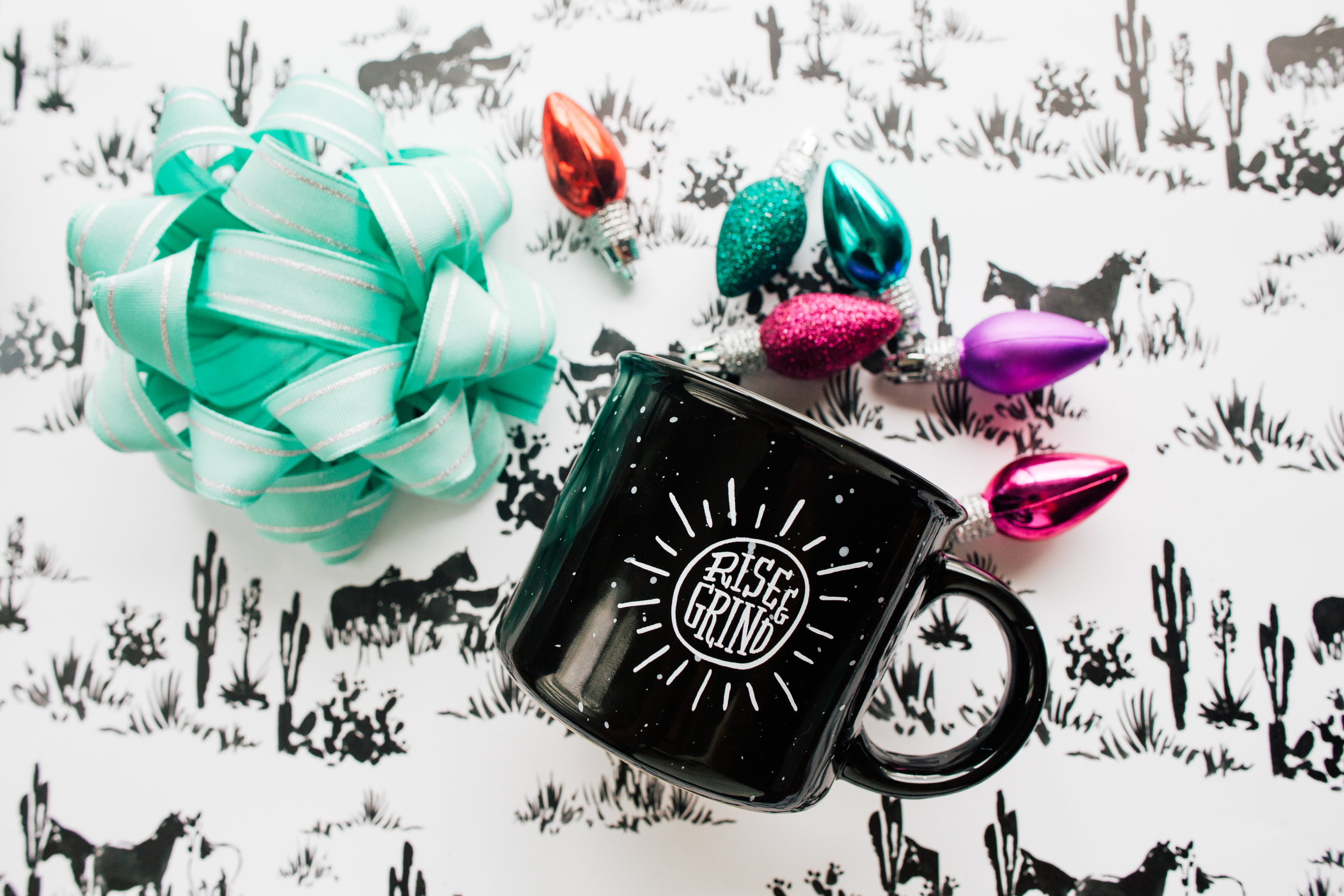 Rise + Grind Mug by Interlaced Goods!