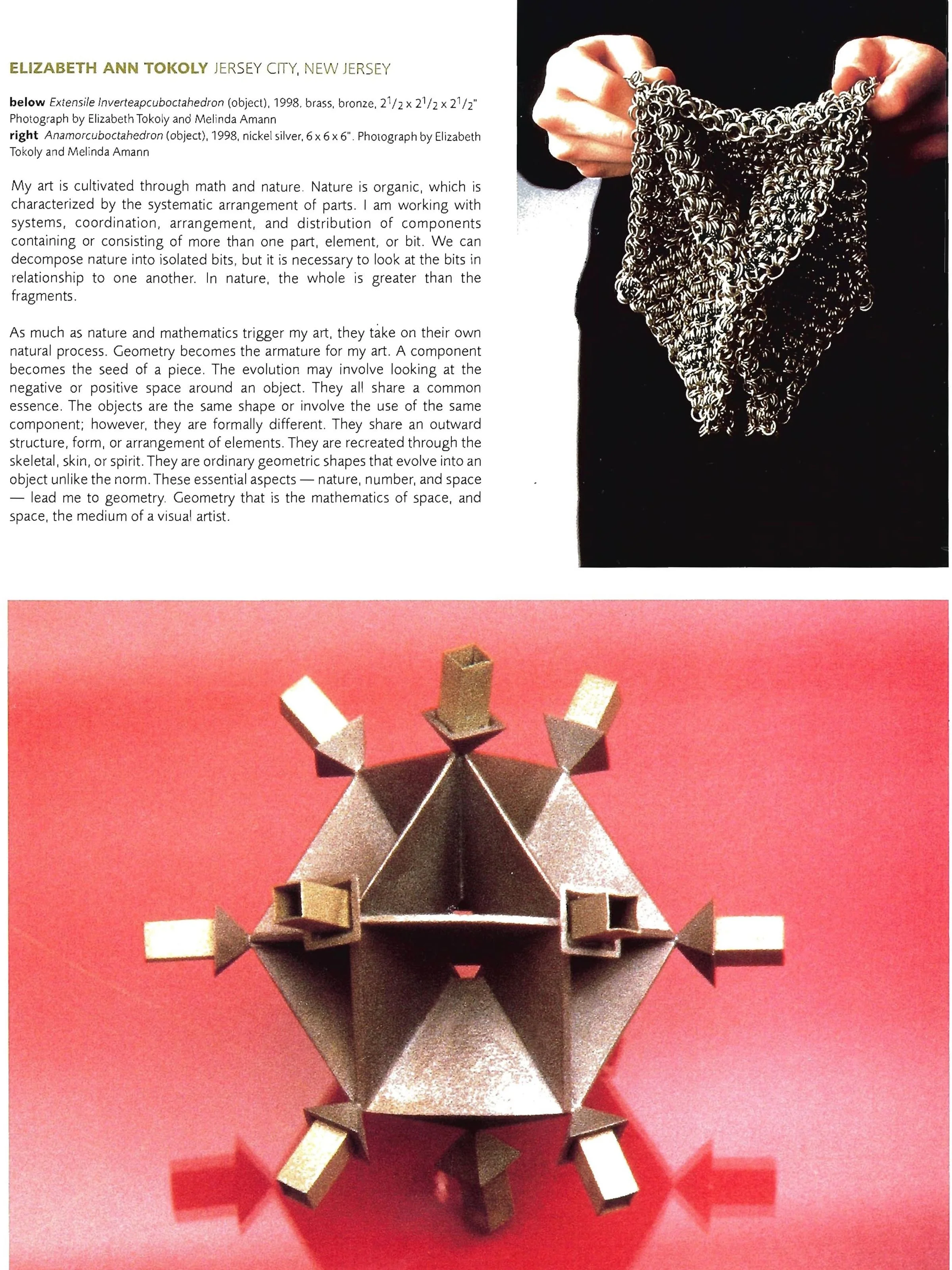 Original sculptures by Eatmetal Anamorcuboctahedron 1998: Above Extensile Invertacuboctahedron 1998: Below