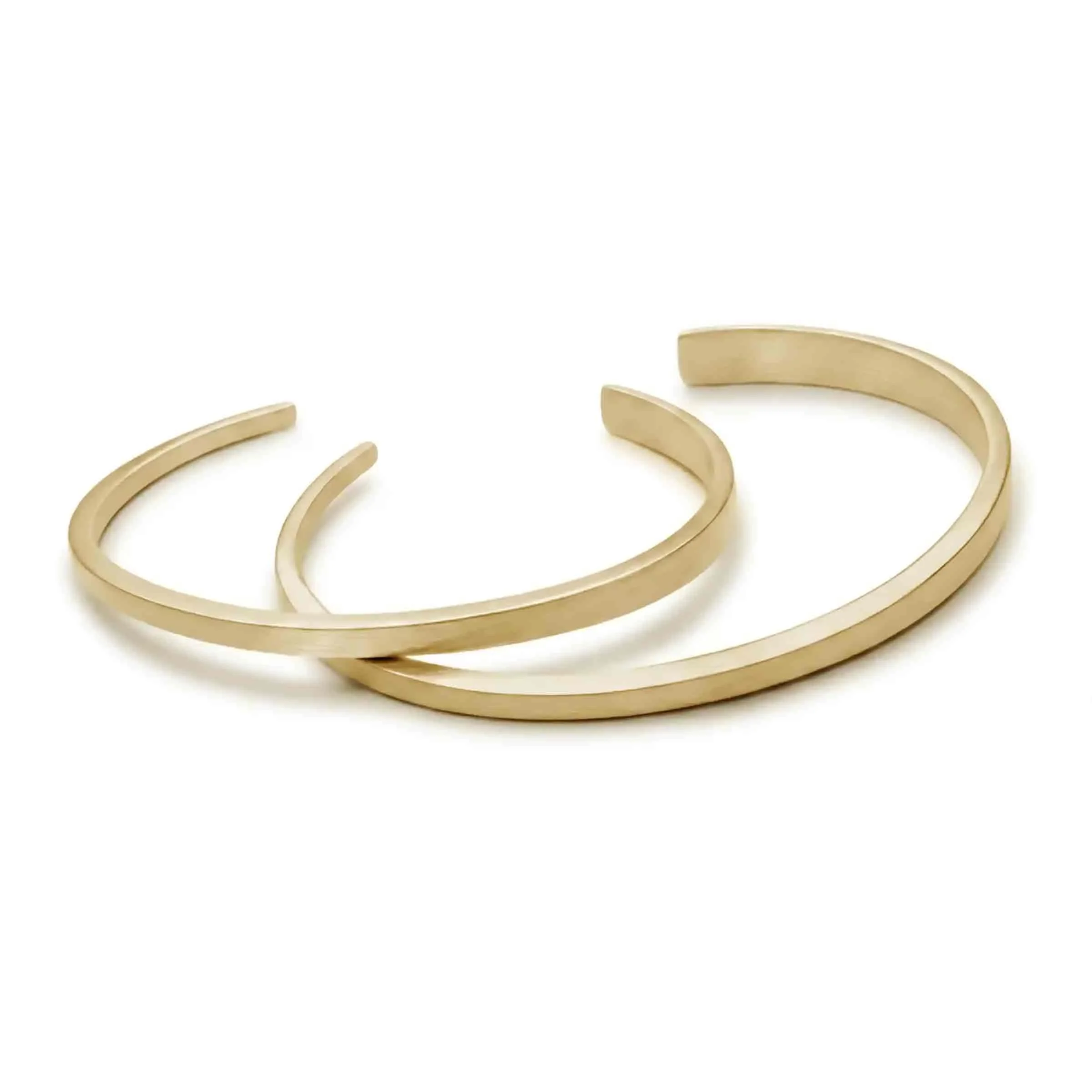 Elongated Walking Fern Cuff Bracelet- Gold