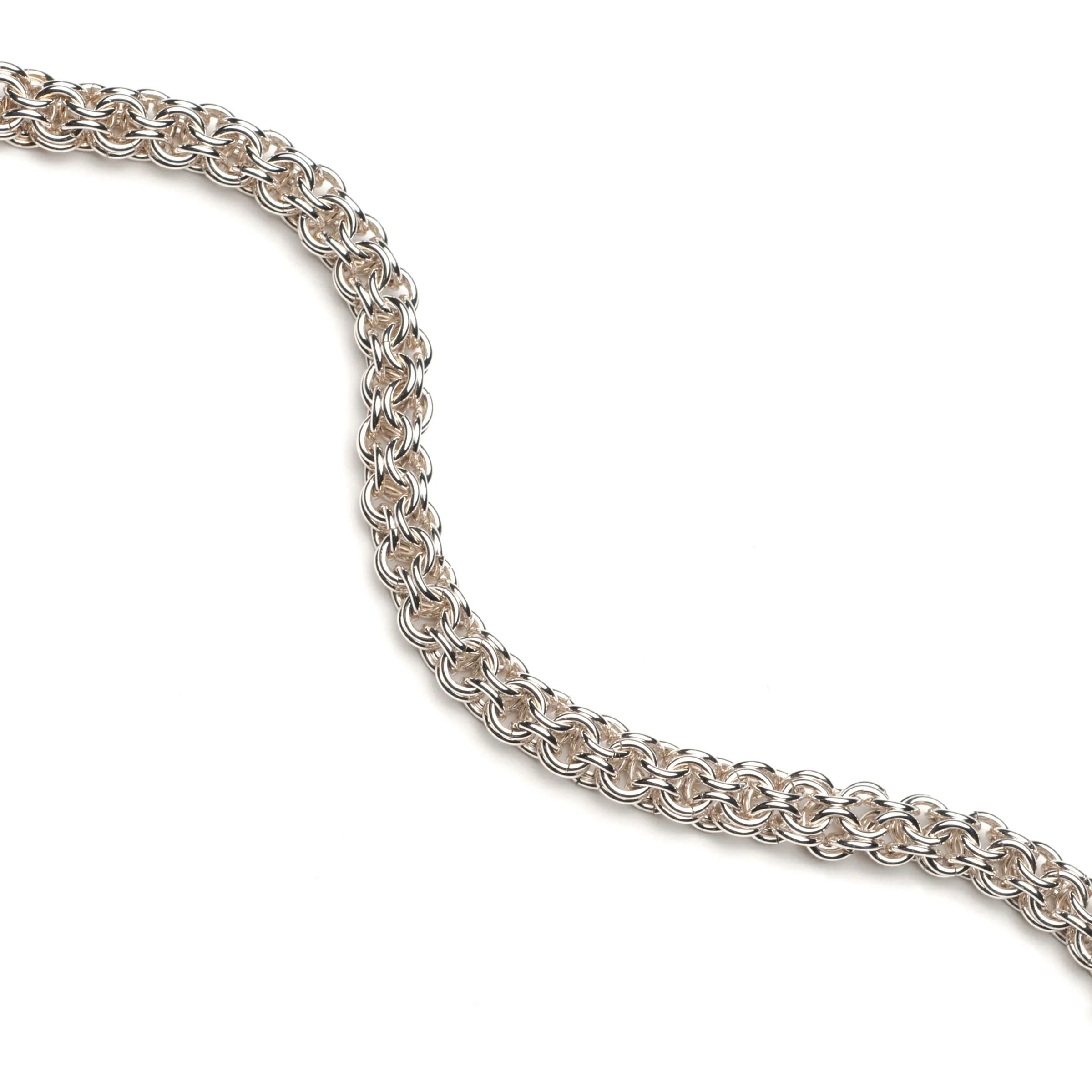Open Round Chainmaille Bracelet or Necklace is handcrafted