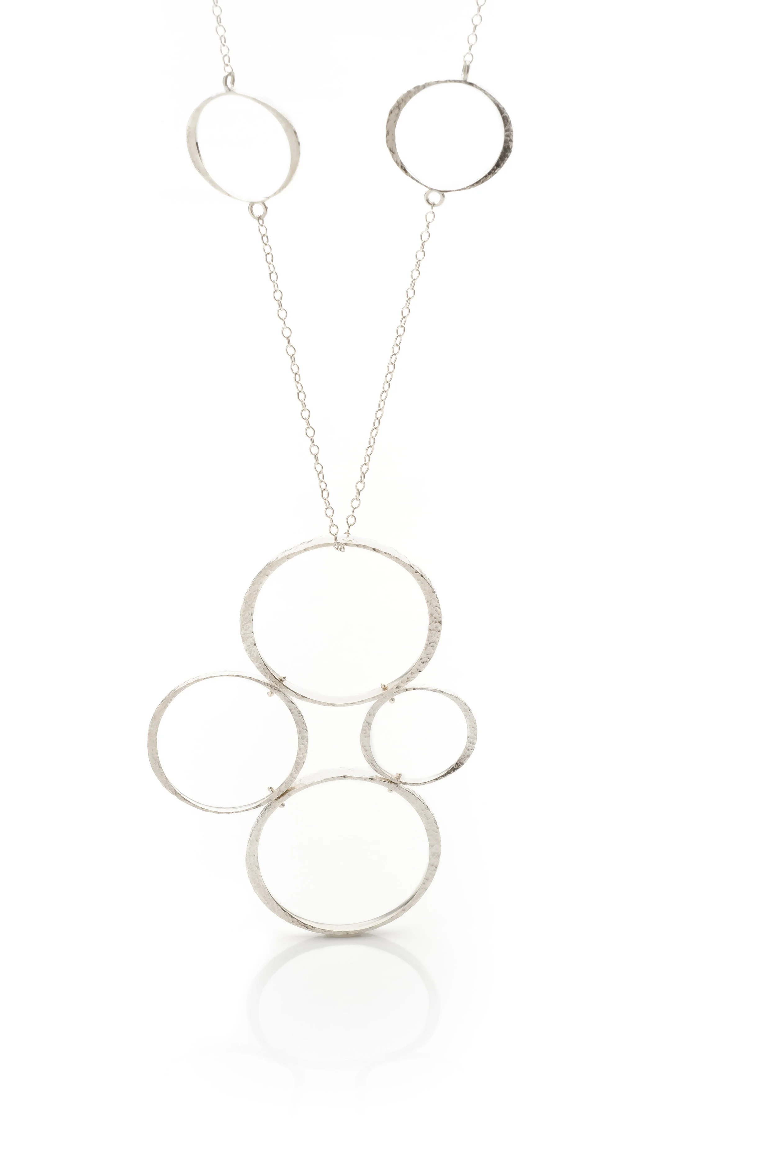 Sterling Silver or Patinated Sterling Silver Tetrad Circlet Necklace