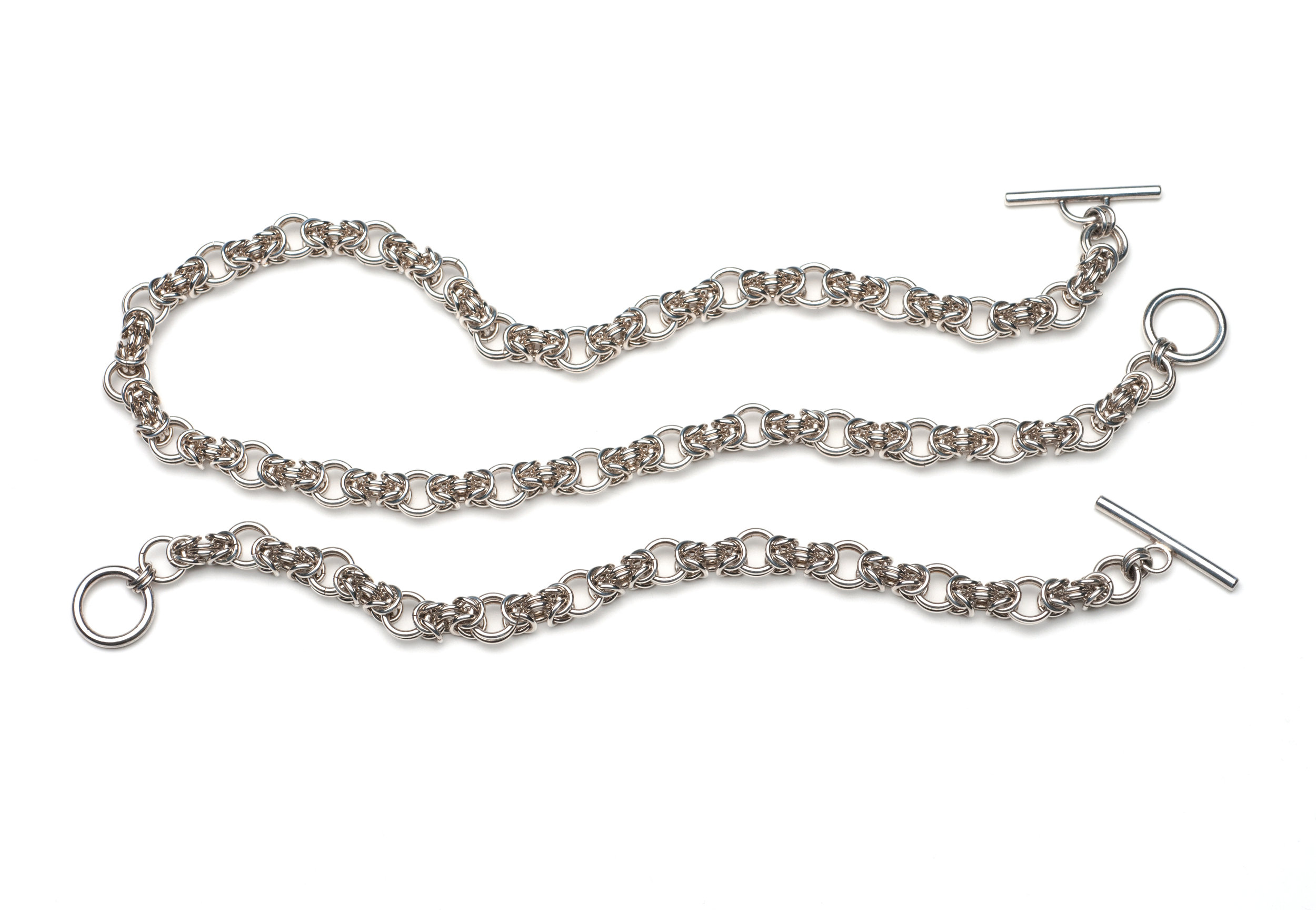 Sequential Byzantine Chainmail Bracelet or Necklace