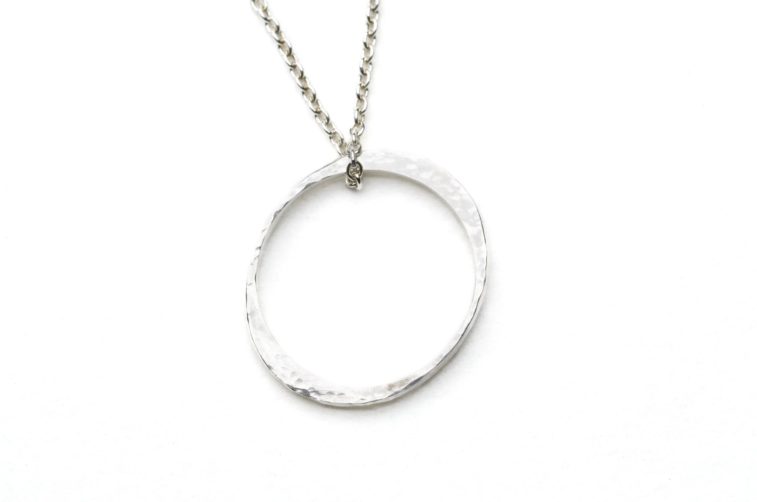 Mini Solitaire Circlet Pendant Necklace