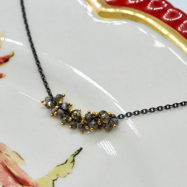 A little black diamond necklace to celebrate her big day! .
.
.
#Eatmetalinc #eatmetalxo #eclectic jewelry #bohojewelry #eclectic #eclecticstyle #bohostyle #bohochic 
#handmadejewelry #artjewelry #jewelrywithmeaning #jewelrywithapurpose #eclecticjewe