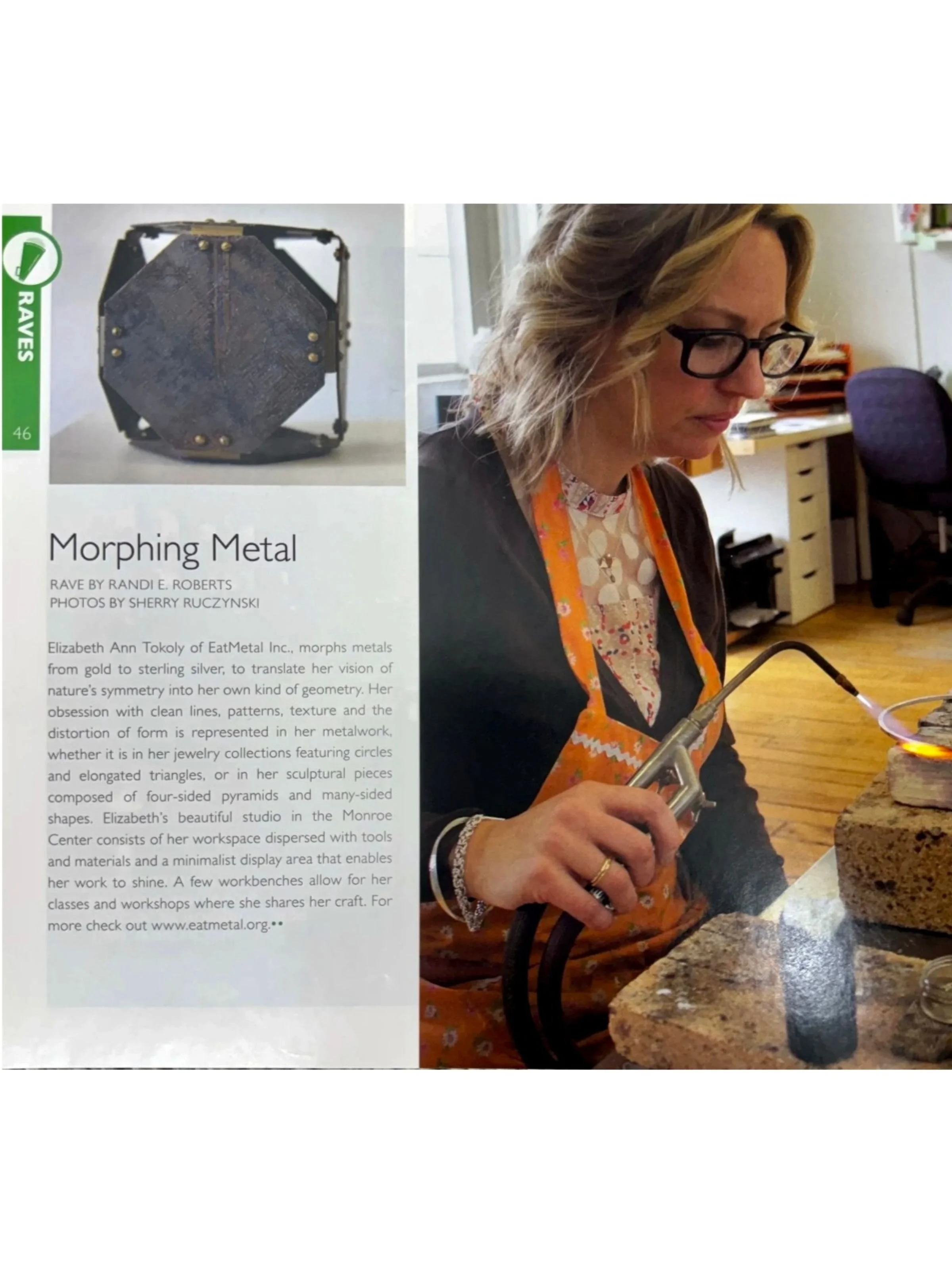 Morphing metal Truncated Cube eatmetal shown in hMag lifestyle magazine
