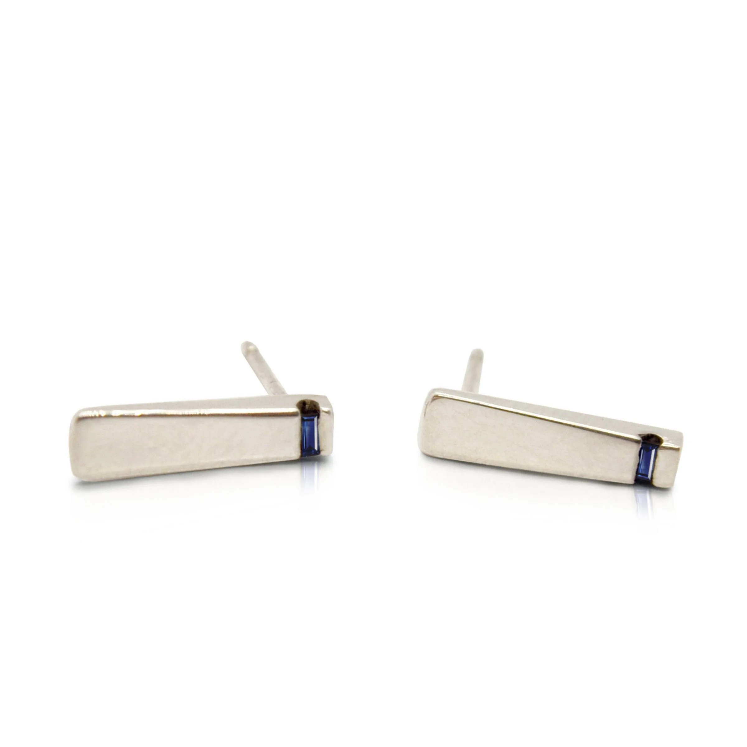 Bar Sapphire Earrings
