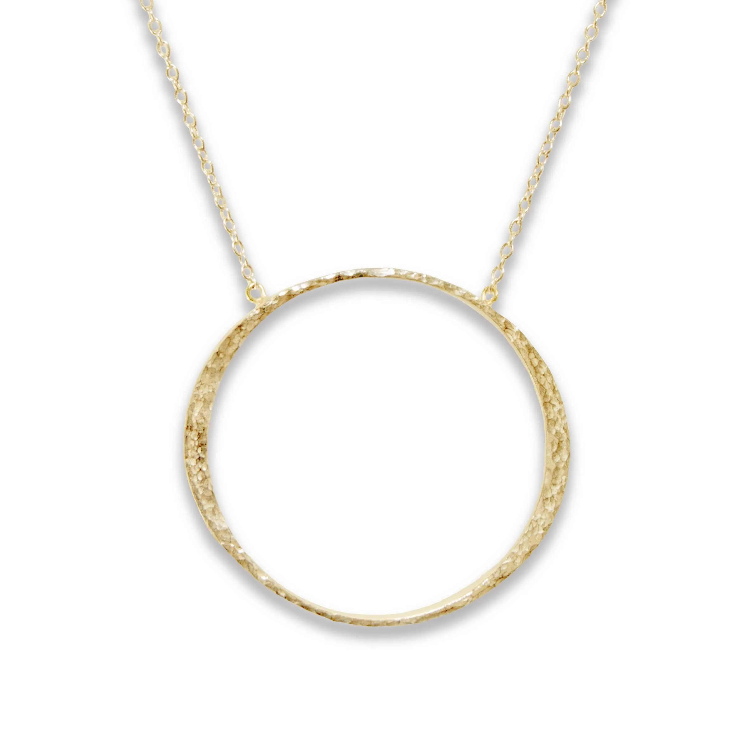 Sterling Silver Solitaire Circlet Pendant Necklace