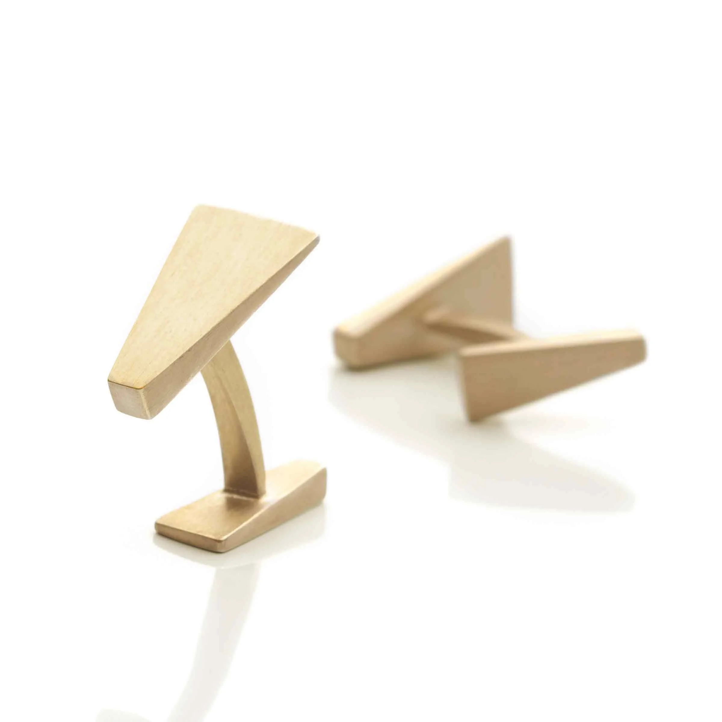Ophiusa Geometric Cuff Links- Gold