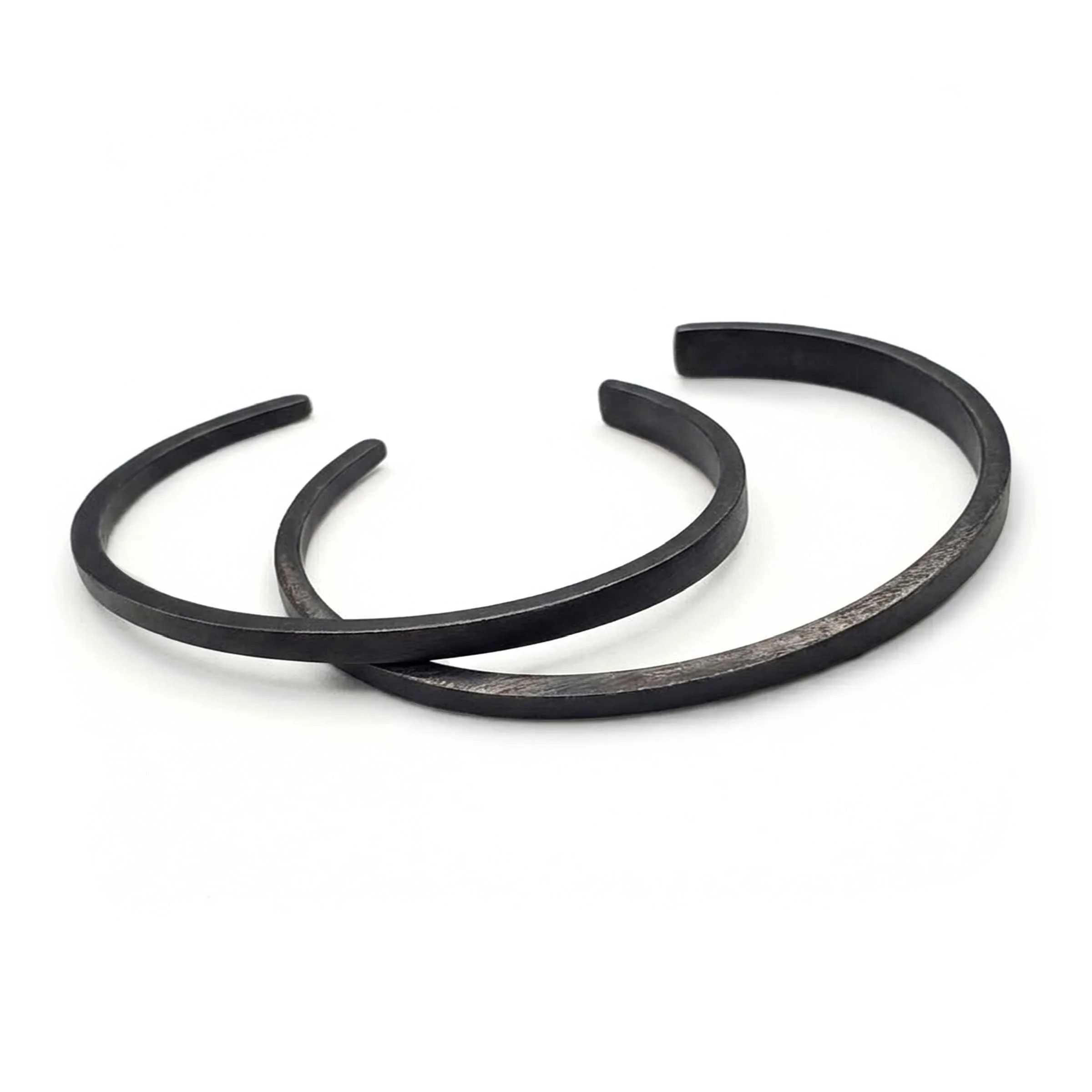 Patina Sterling Silver Elongated Walking Fern Cuff Bracelet