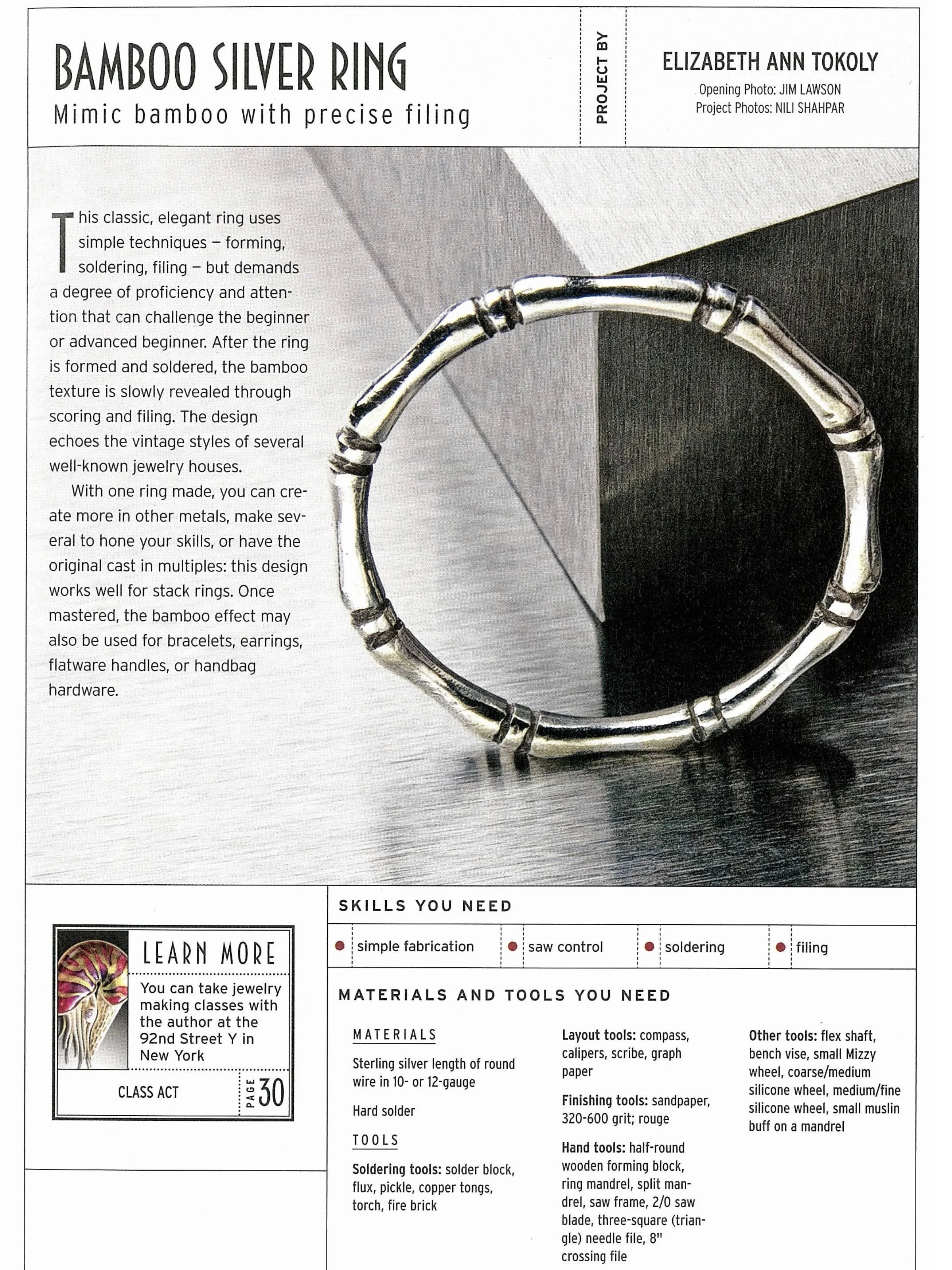Bamboo Silver Ring Mimic bamboo with precise filing