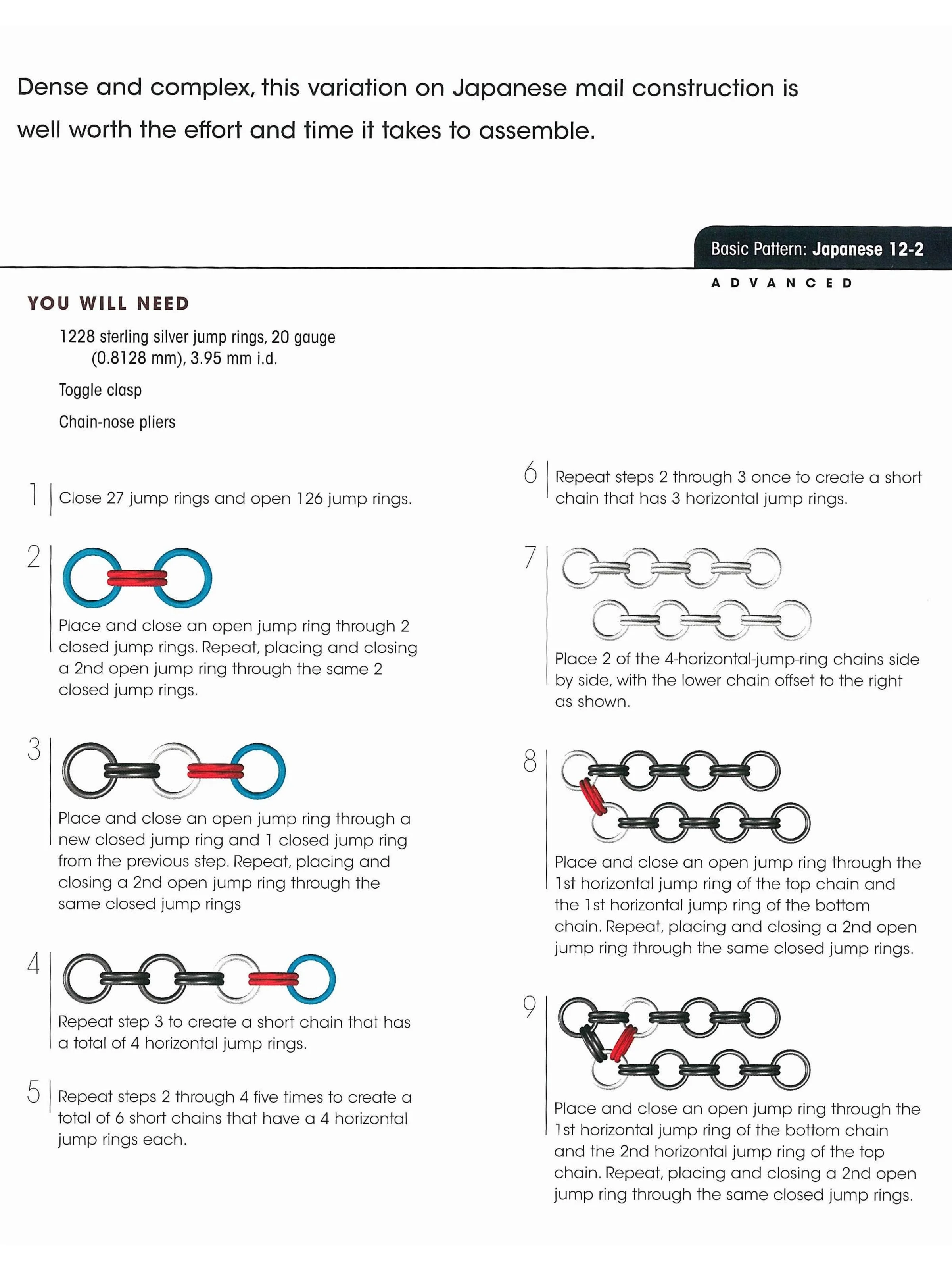 tutorial for Japanese Hexagonal Collar Sterling Silver