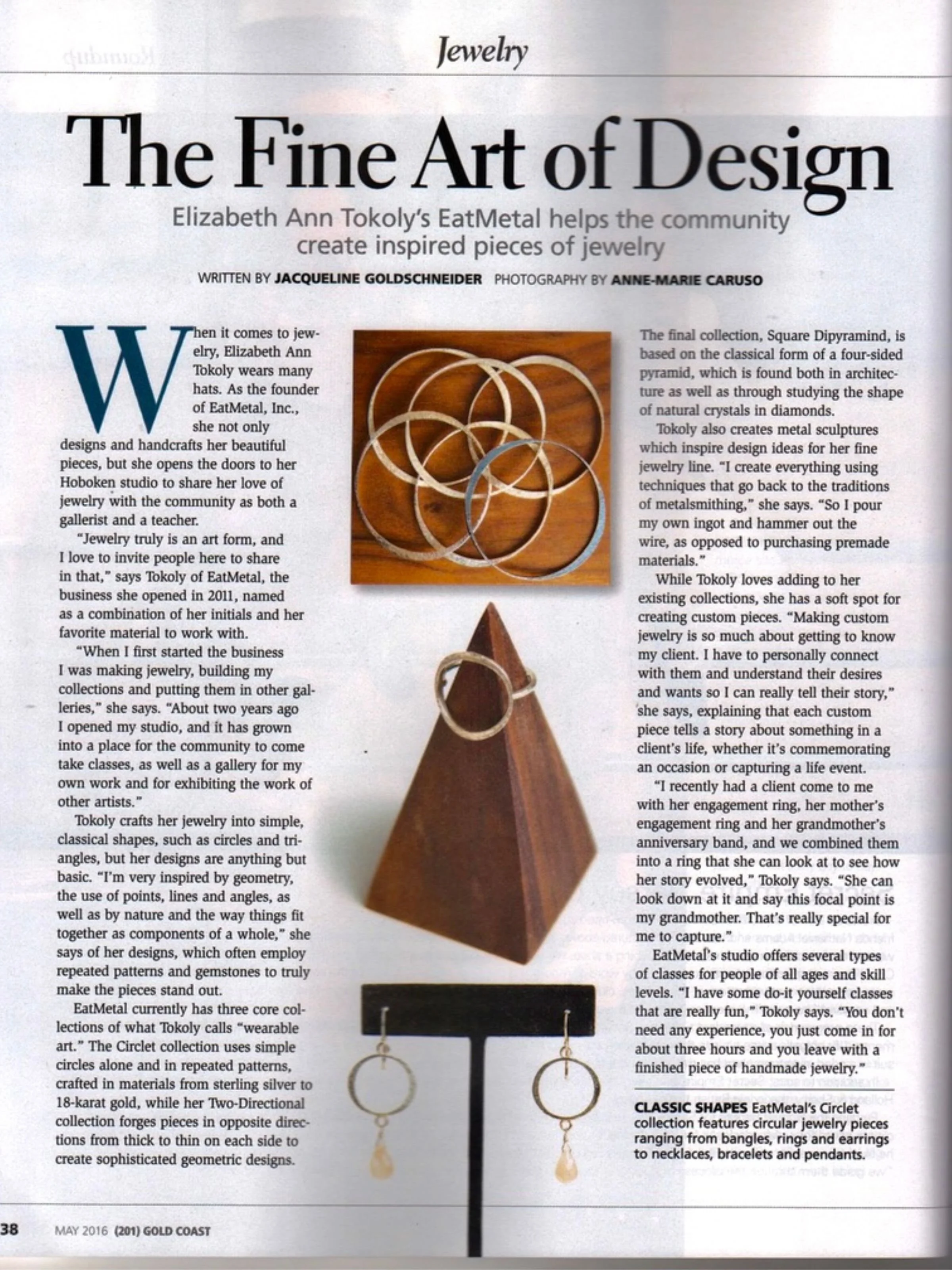 moonstone drop earrings, sterling silver ring and bangle bracelets Infinite Energy Collection by Eatmetal in Gold Coast Magazine