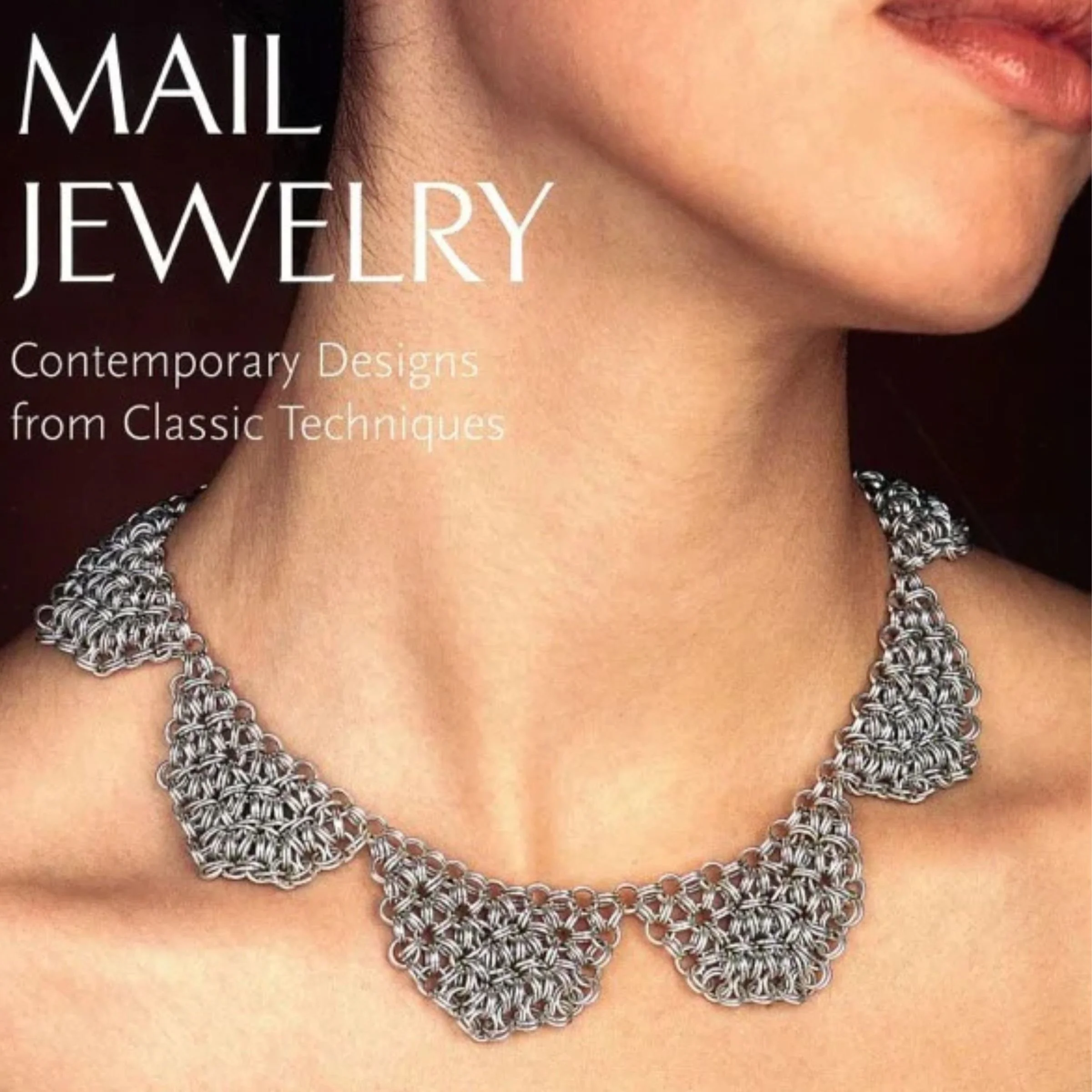 japanese hexagonal necklace on a neck
