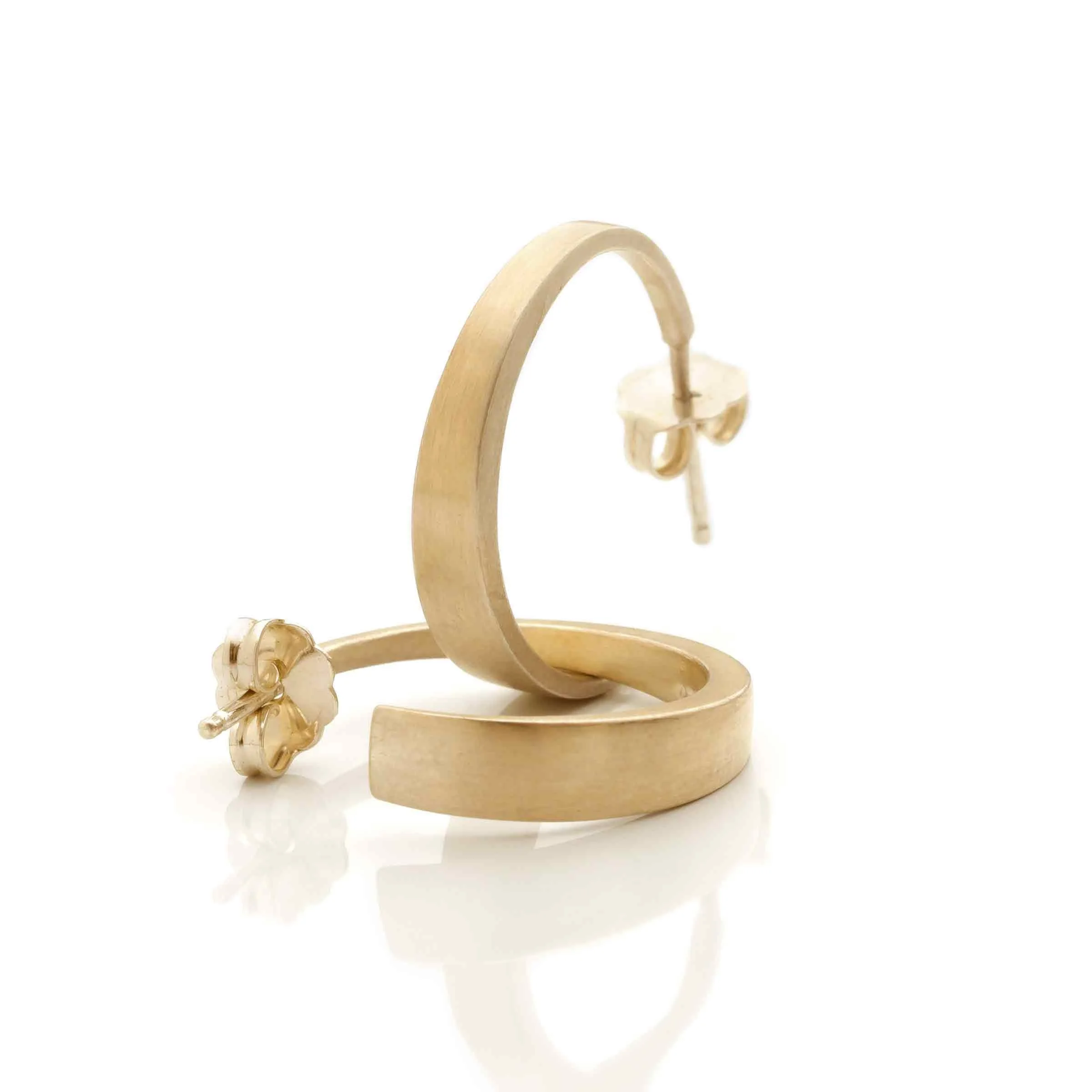 Geometric Circle Hoop Earrings- Gold