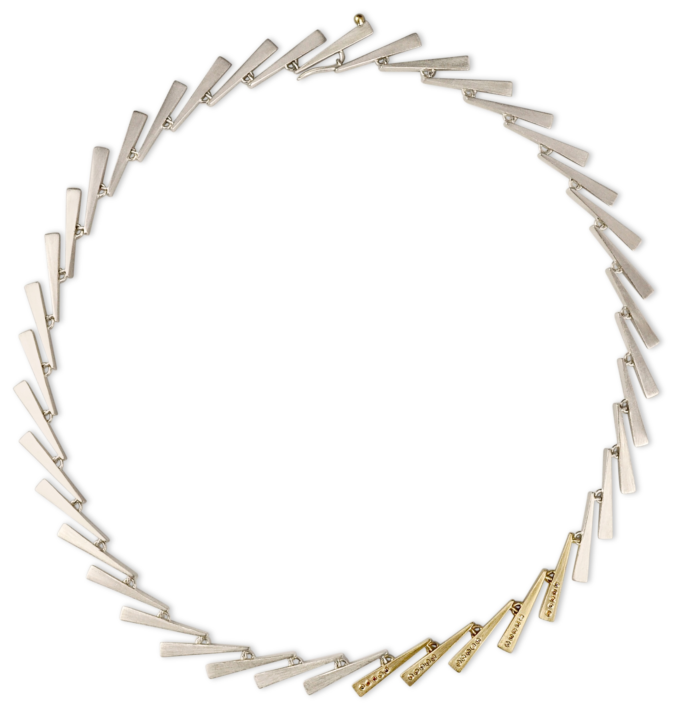 EatMetal Fine Jewelry single link 18k gold karat sterling silver necklace collar