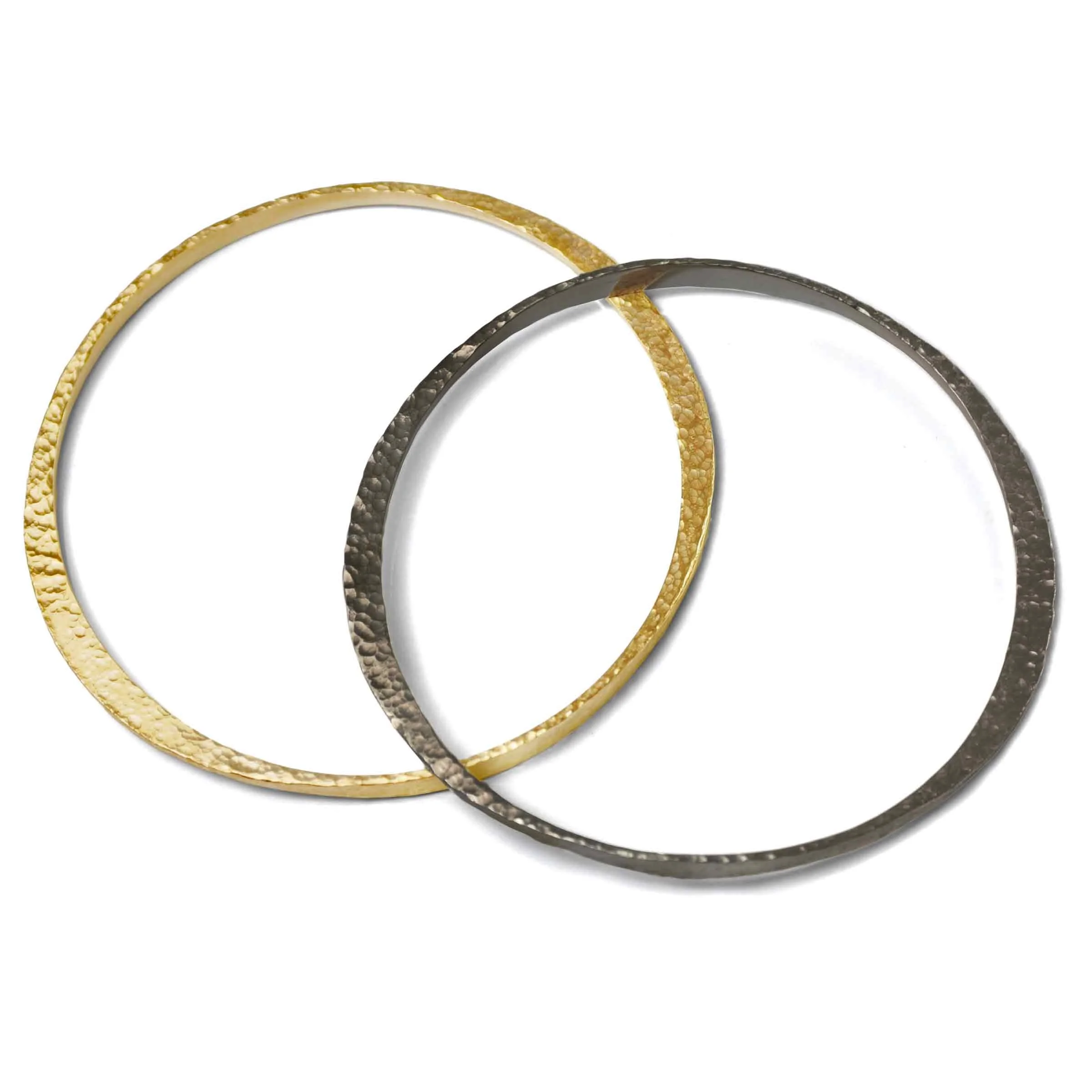 Gold Solitaire Circle Bangle