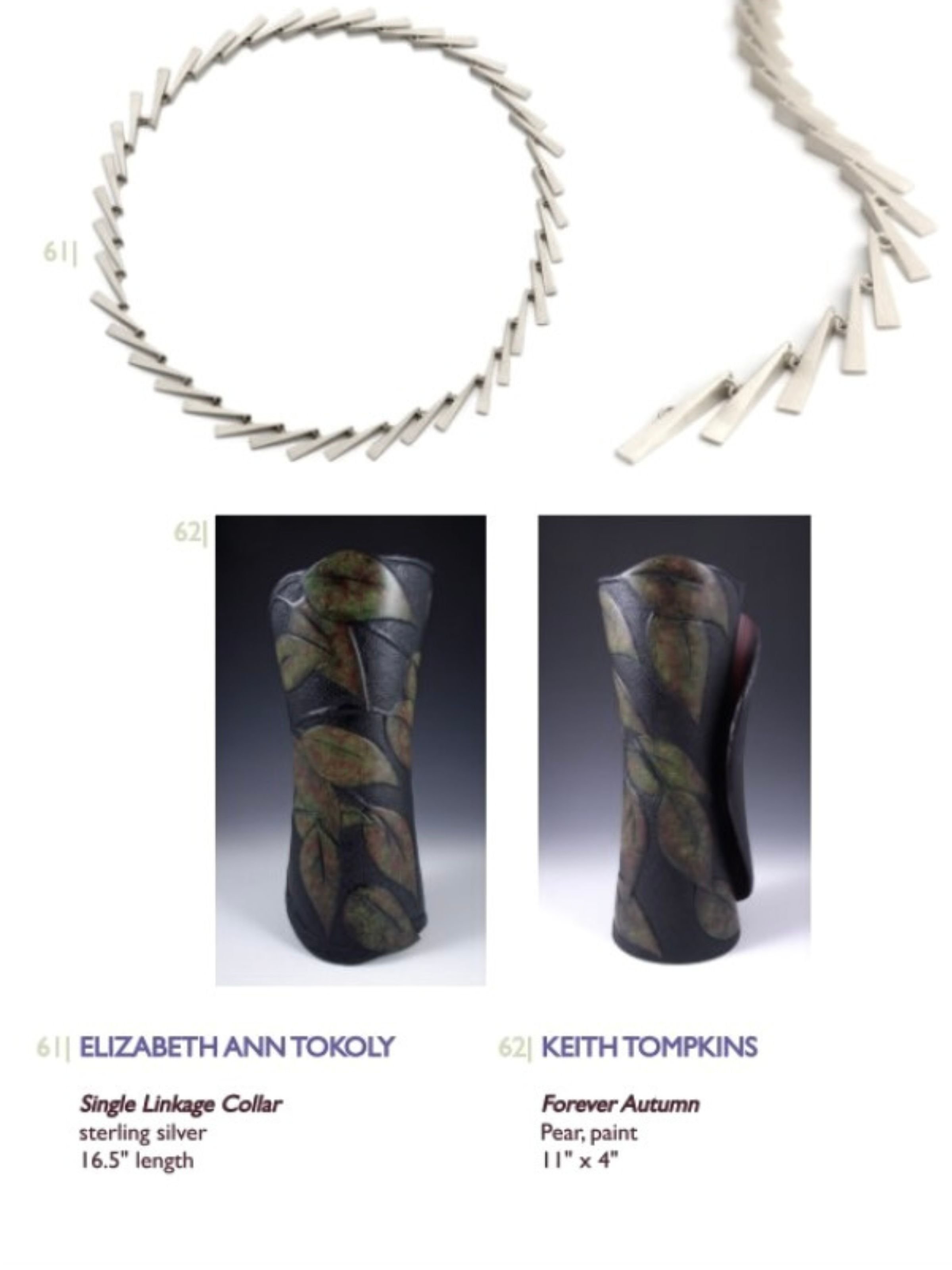 sterling silver Single Link Collar from Elements by Eatmetal on display on the top part of the image