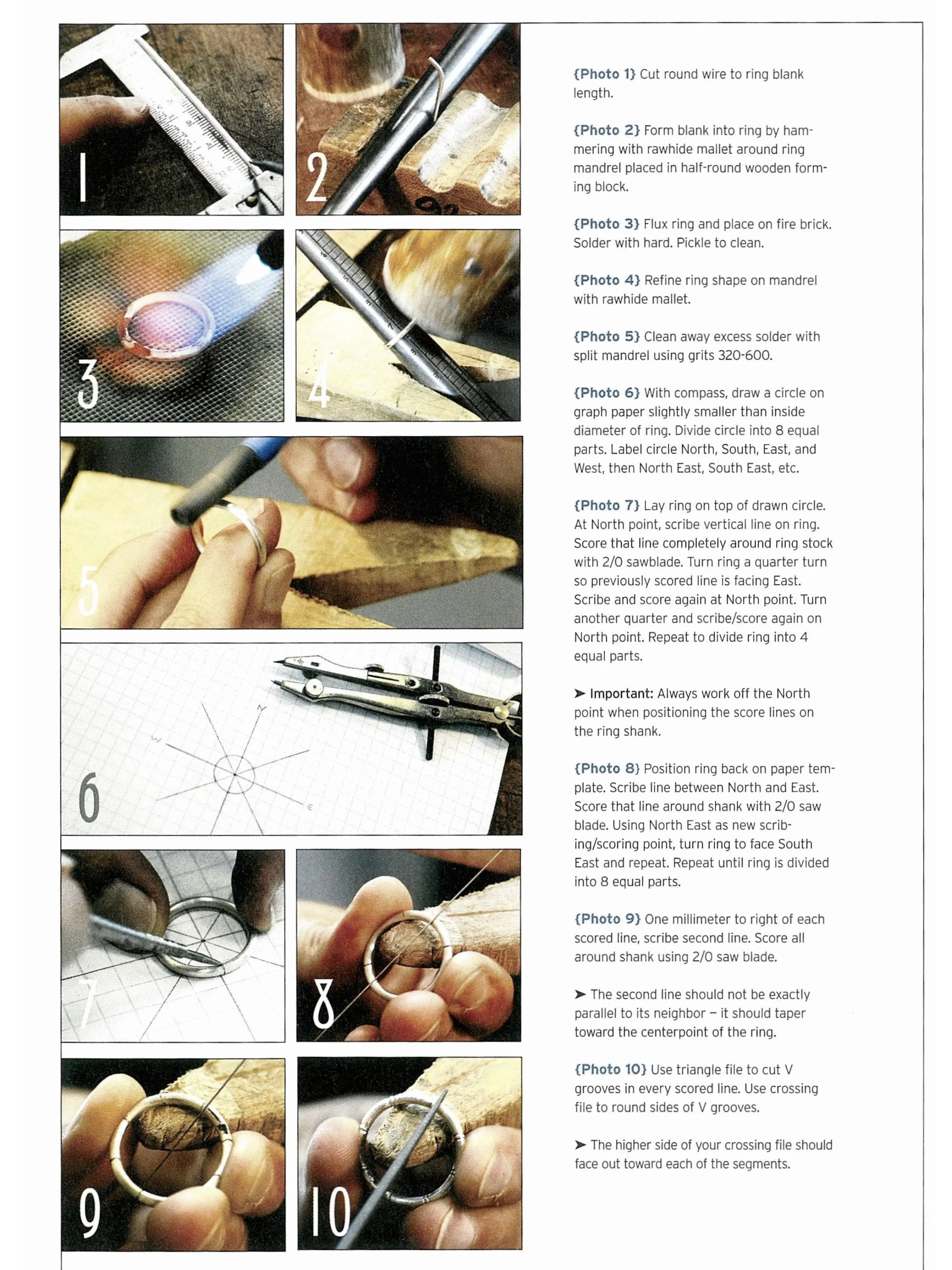silver bamboo ring tutorial using file