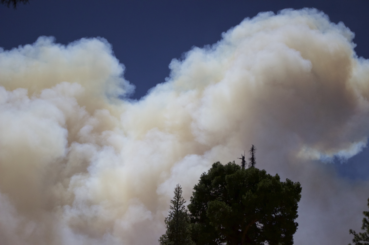 "Lake Fire: Smoke over the Command Post"