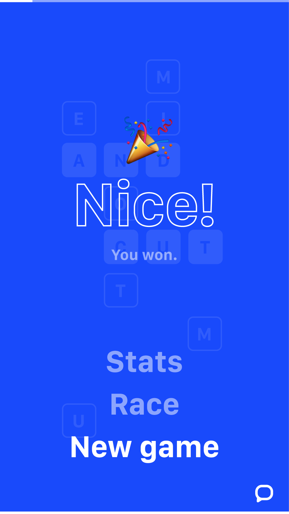 Winner screen.