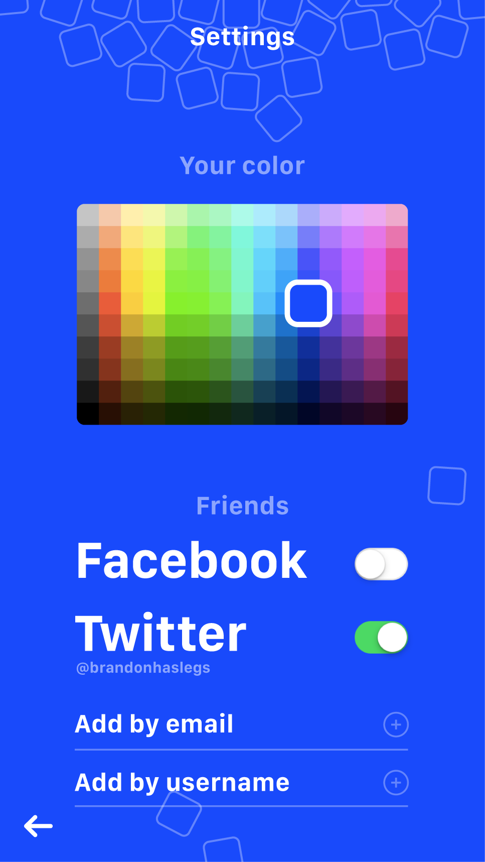 Adding friends, and changing your background.