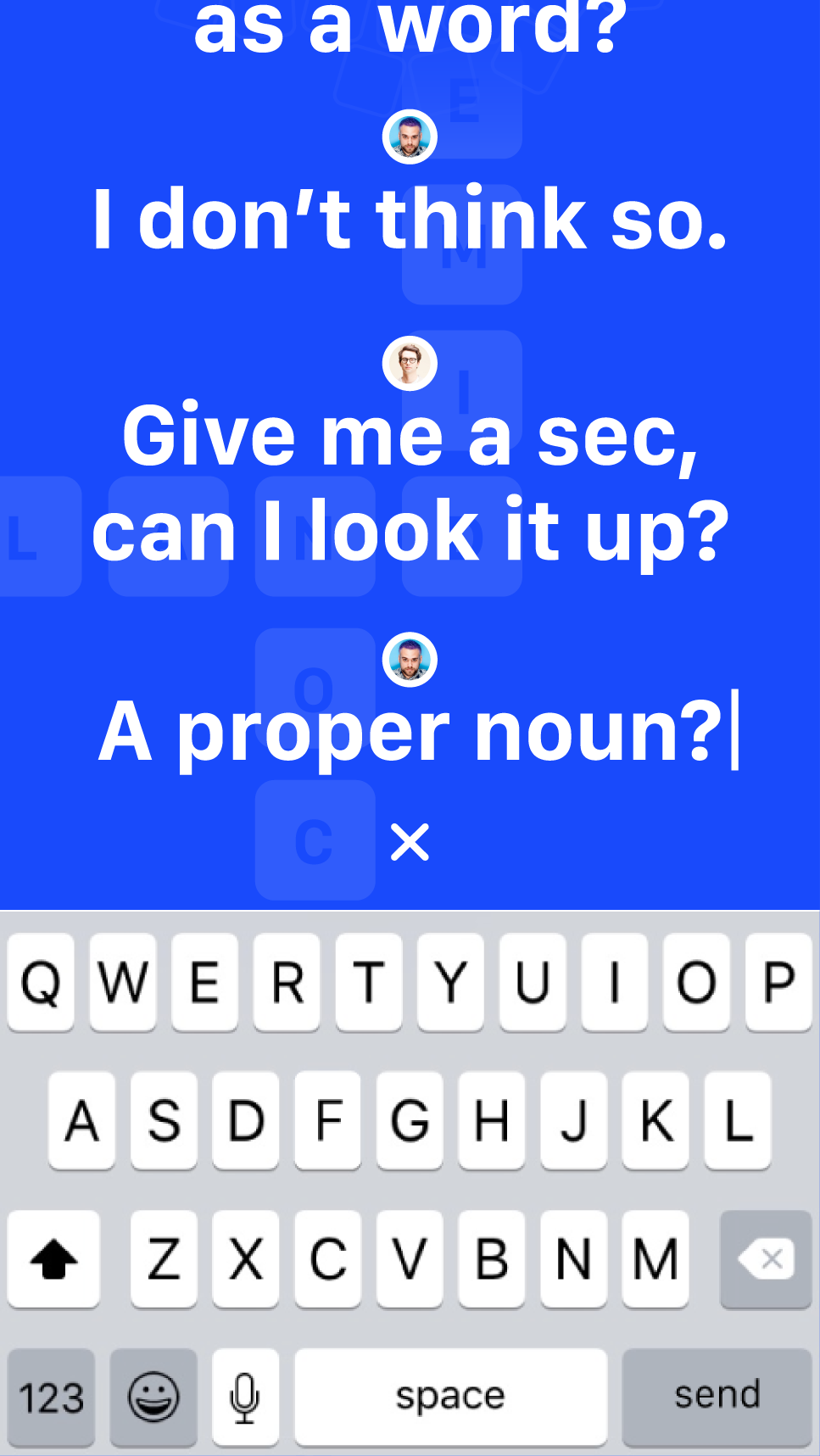 In-app chat.
