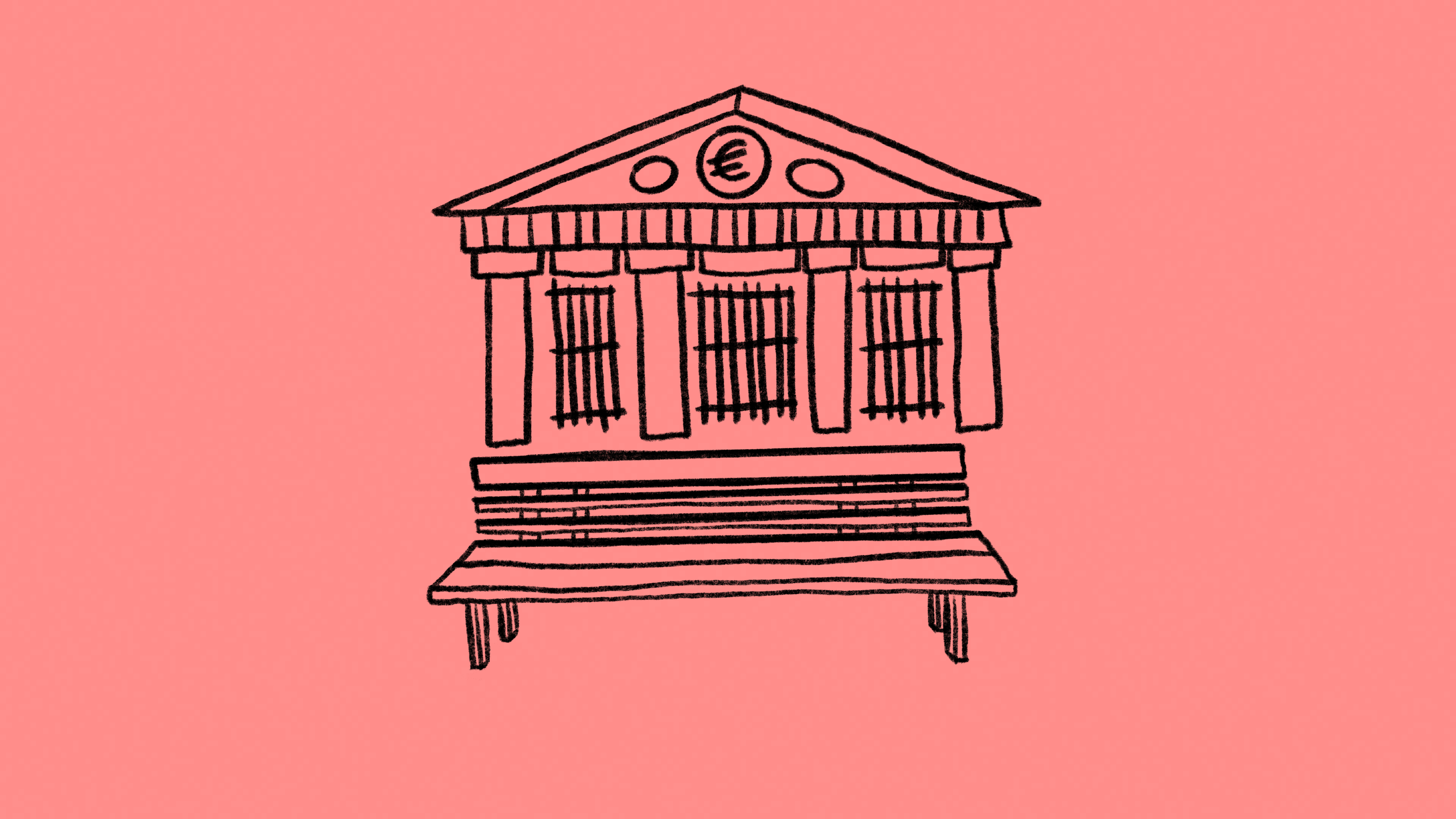 The word for bank and bench are the same.