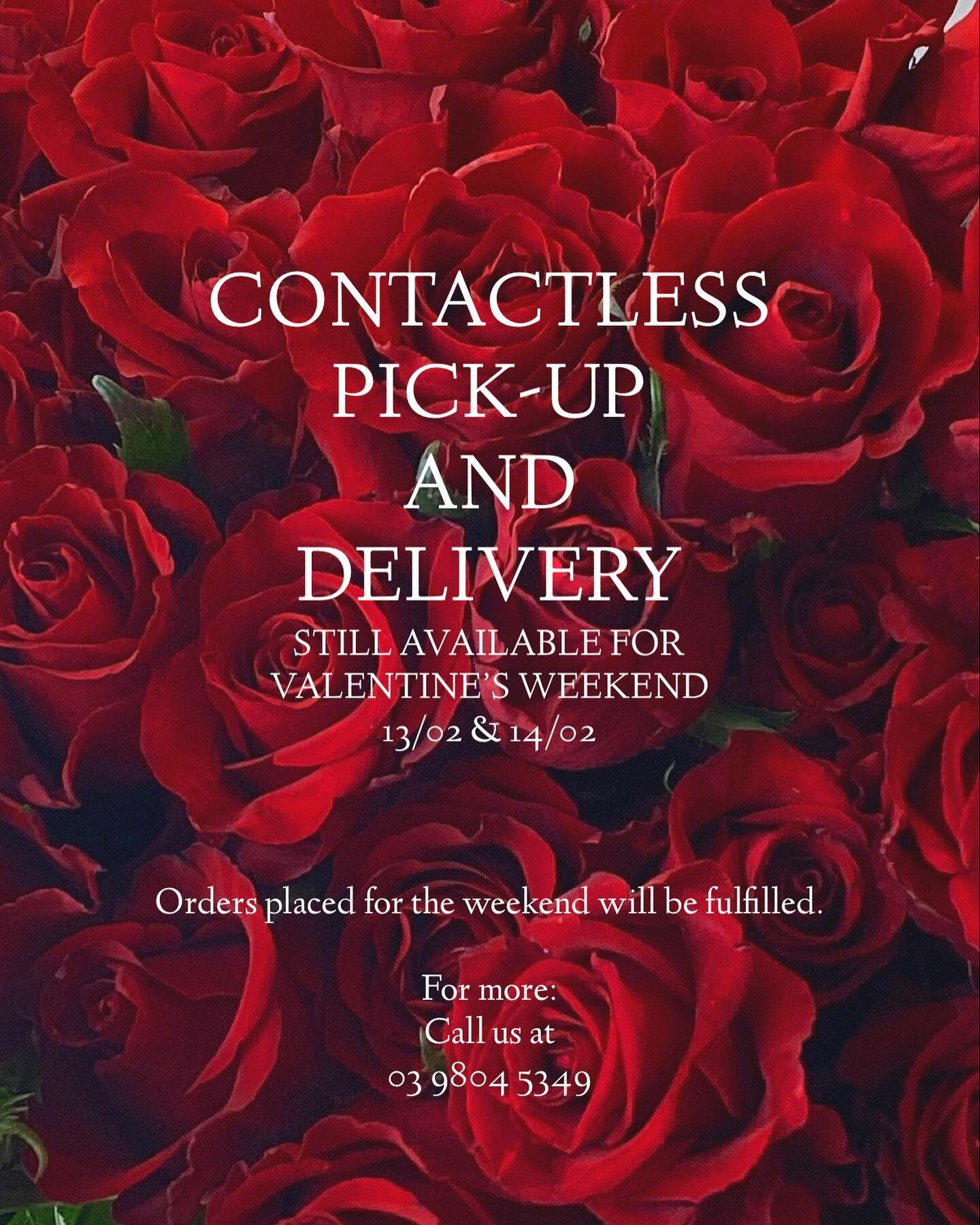 YES we are still here bringing you wonderful blooms through the weekend with CONTACTLESS PICK-UP and DELIVERY. 

Get your orders in by visiting our ONLINE SHOP LINK IN BIO or call us @ 03 9804 5349. 

Take care everyone and flower on! 🙏 

#toorakroa