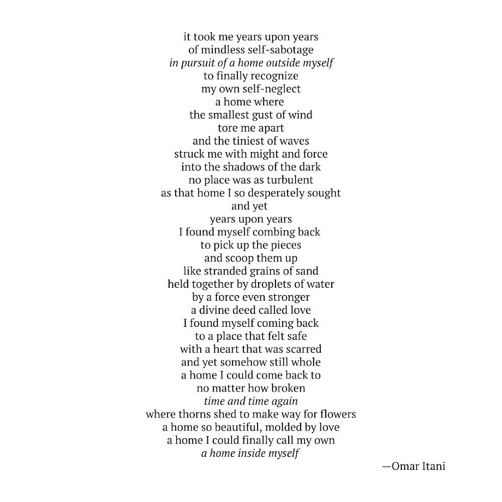 Build a home inside yourself.🤍
.
.
.
.
.
.
#optimism #dailydoseofoptimism #poerty #prose #prosepoetry #wirtersofinstagram #writer #selflovejourney #selflovetips #personalgrowth #personalgrowthjourney #mindfulness #mindfulliving #intentionalliving #l