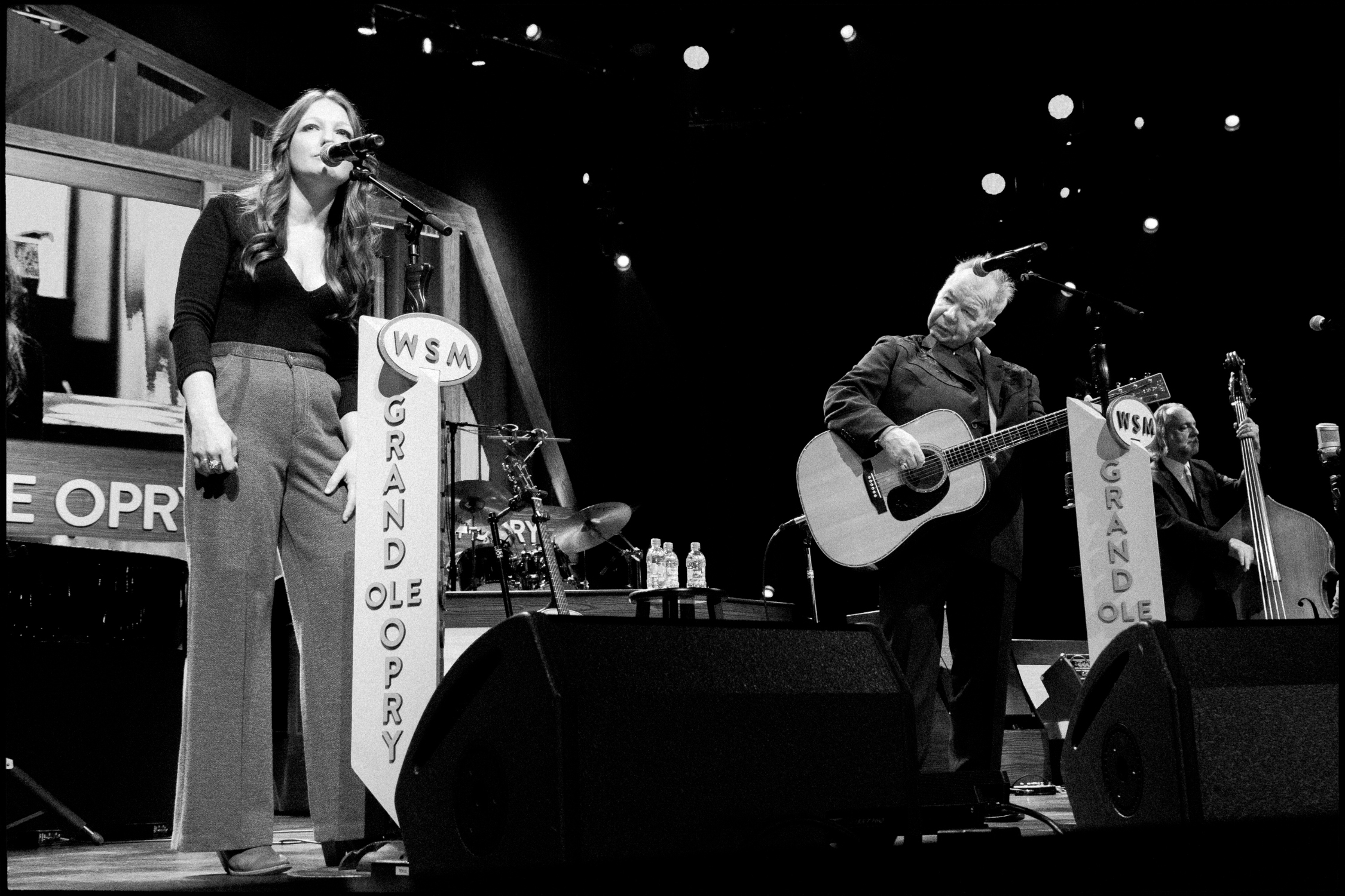 Kelsey Waldon and John Prine sing together at the Grand Ole Opry