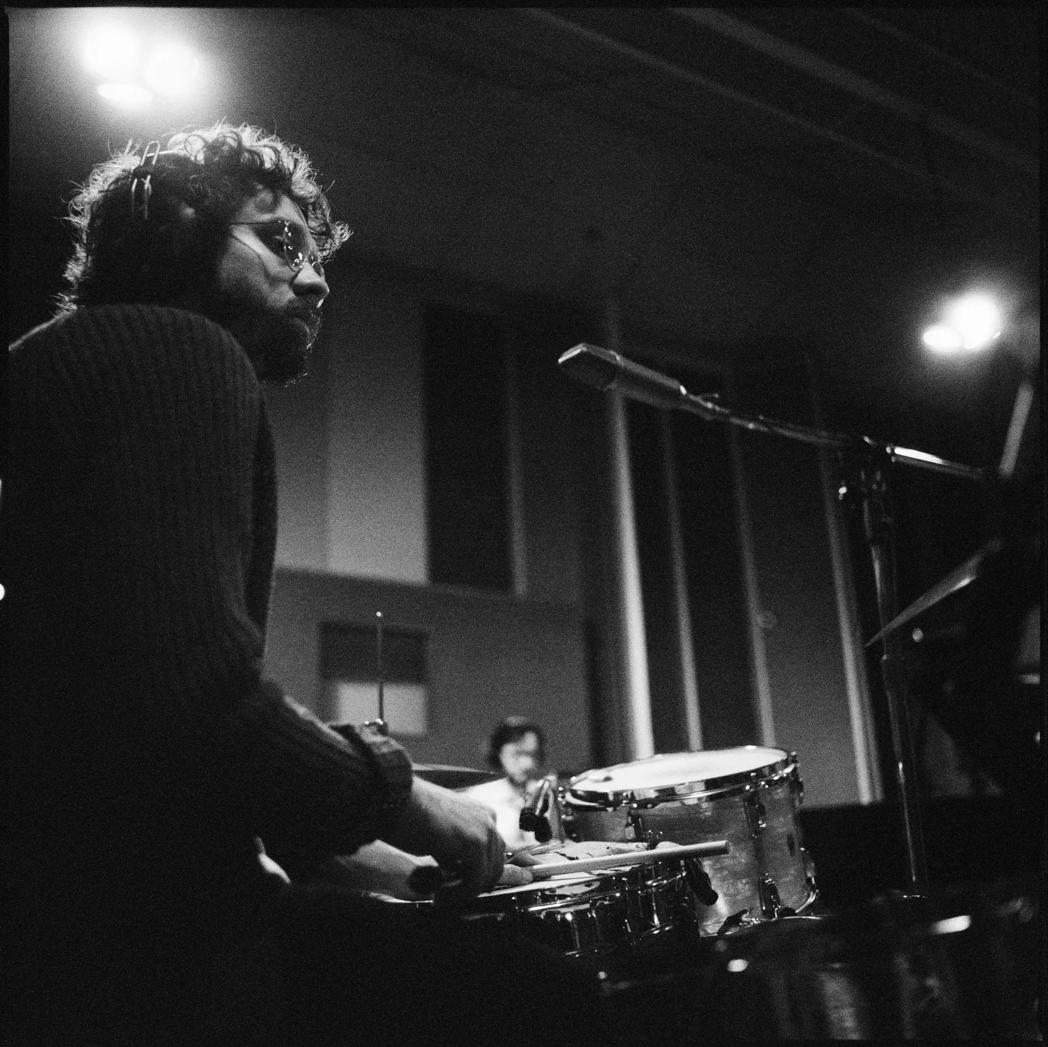 Dom Billett playing drums for Erin Rae at Sam Phillips Recording in Memphis, TN