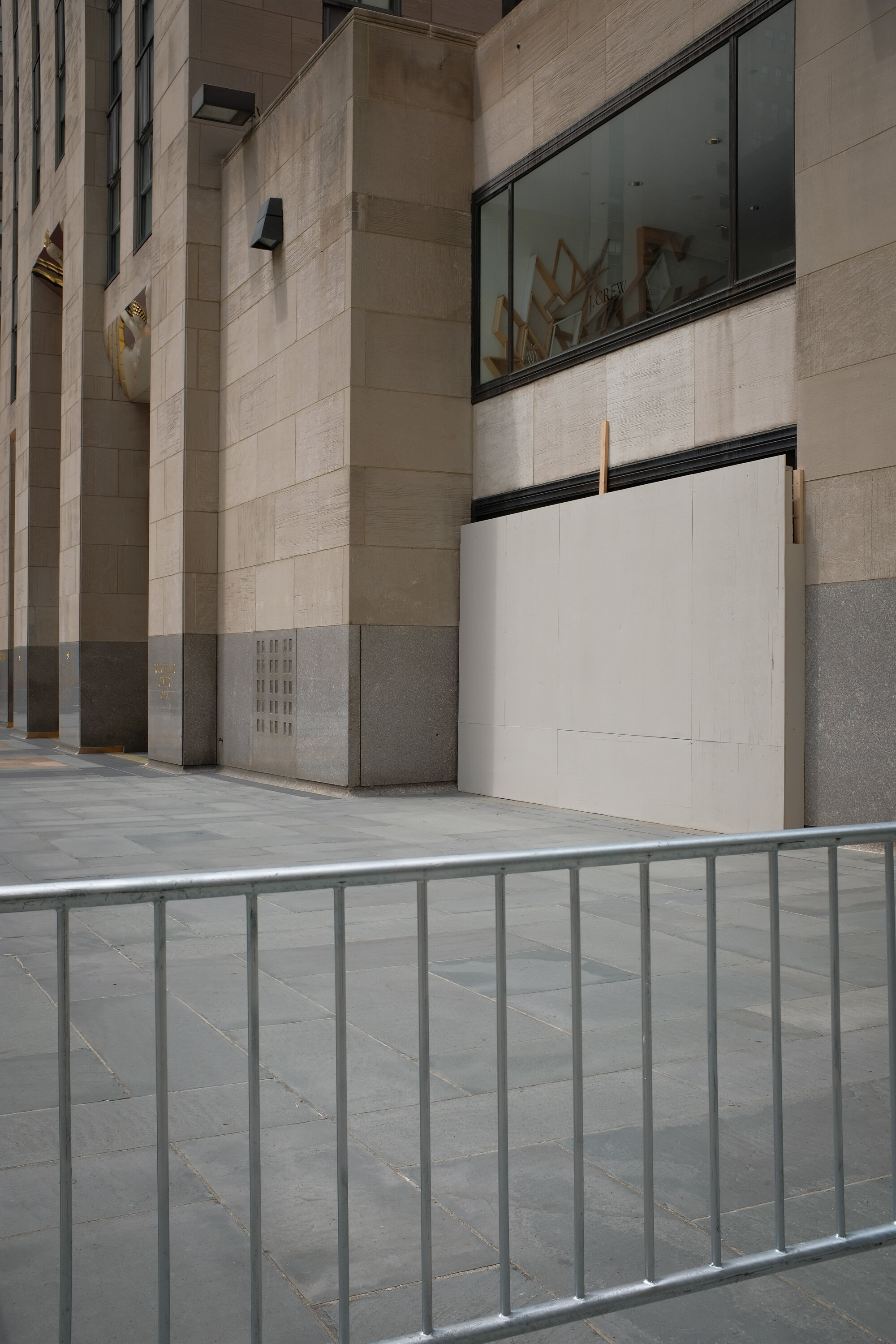  A boarded up 30 Rockefeller Center barred by gates before planned protests in the wake of the death of George Floyd, a Black man killed by police in Minneapolis, on June 4, 2020. 