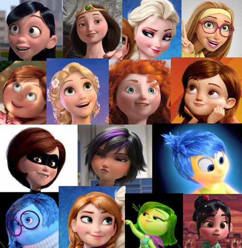 GoodRead | Every Female Character in Every Disney/Pixar Animated Movie From  the Past Decade Basically Has the Same Face — GenderAvenger
