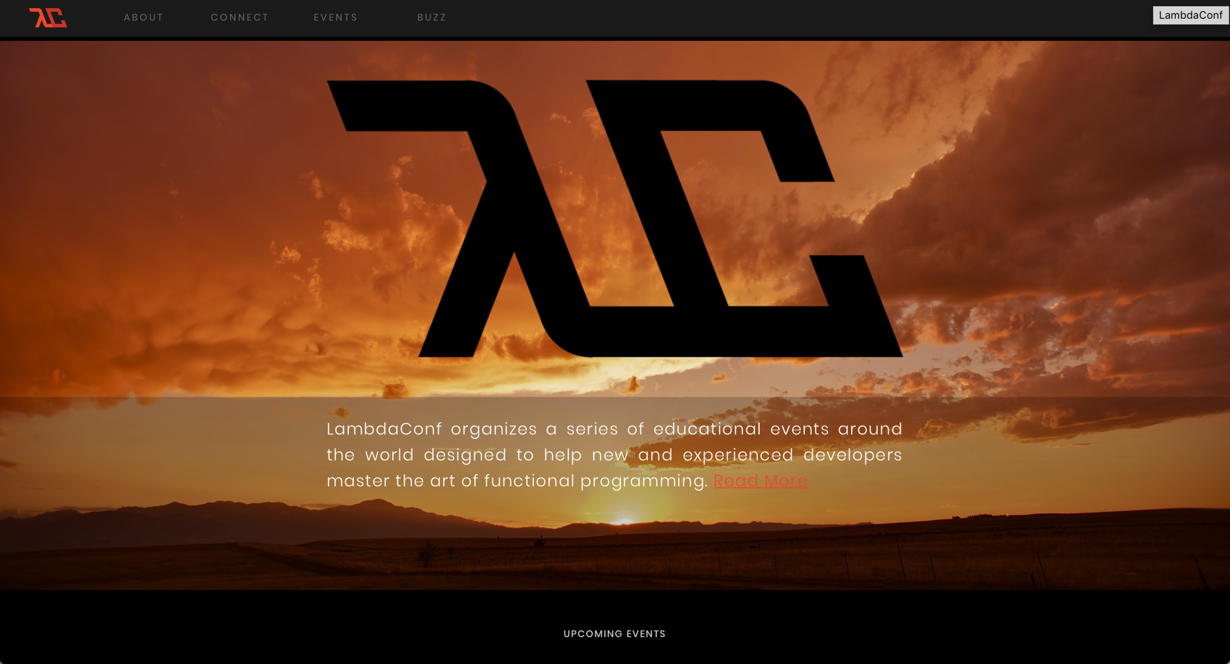 screenshot of the LambdaConf website