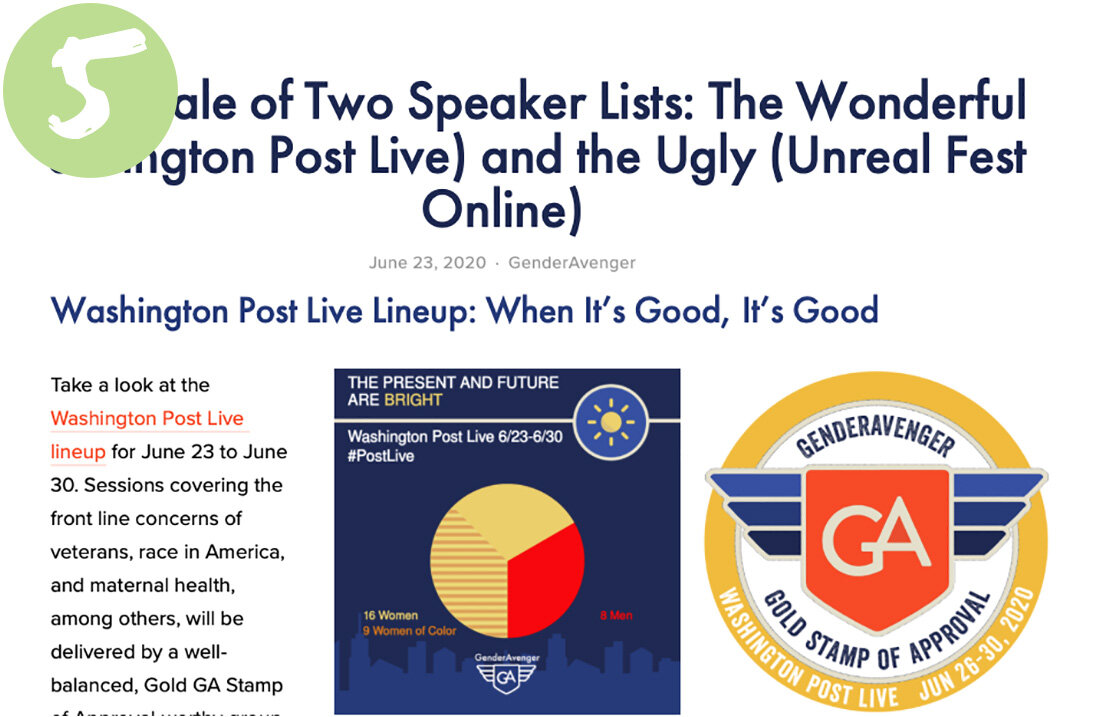 A Tale of Two Speaker Lists: The Wonderful (Washington Post Live) and the Ugly (Unreal Fest Online)