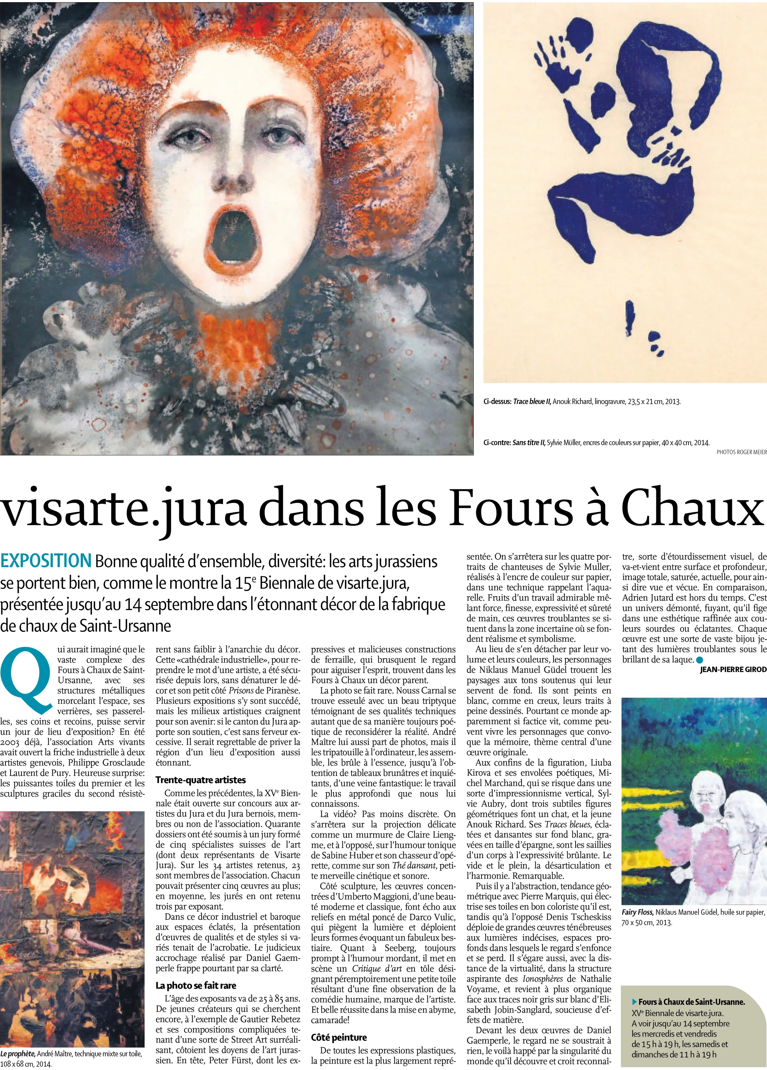 Le Quotidien Jurassien, 2014