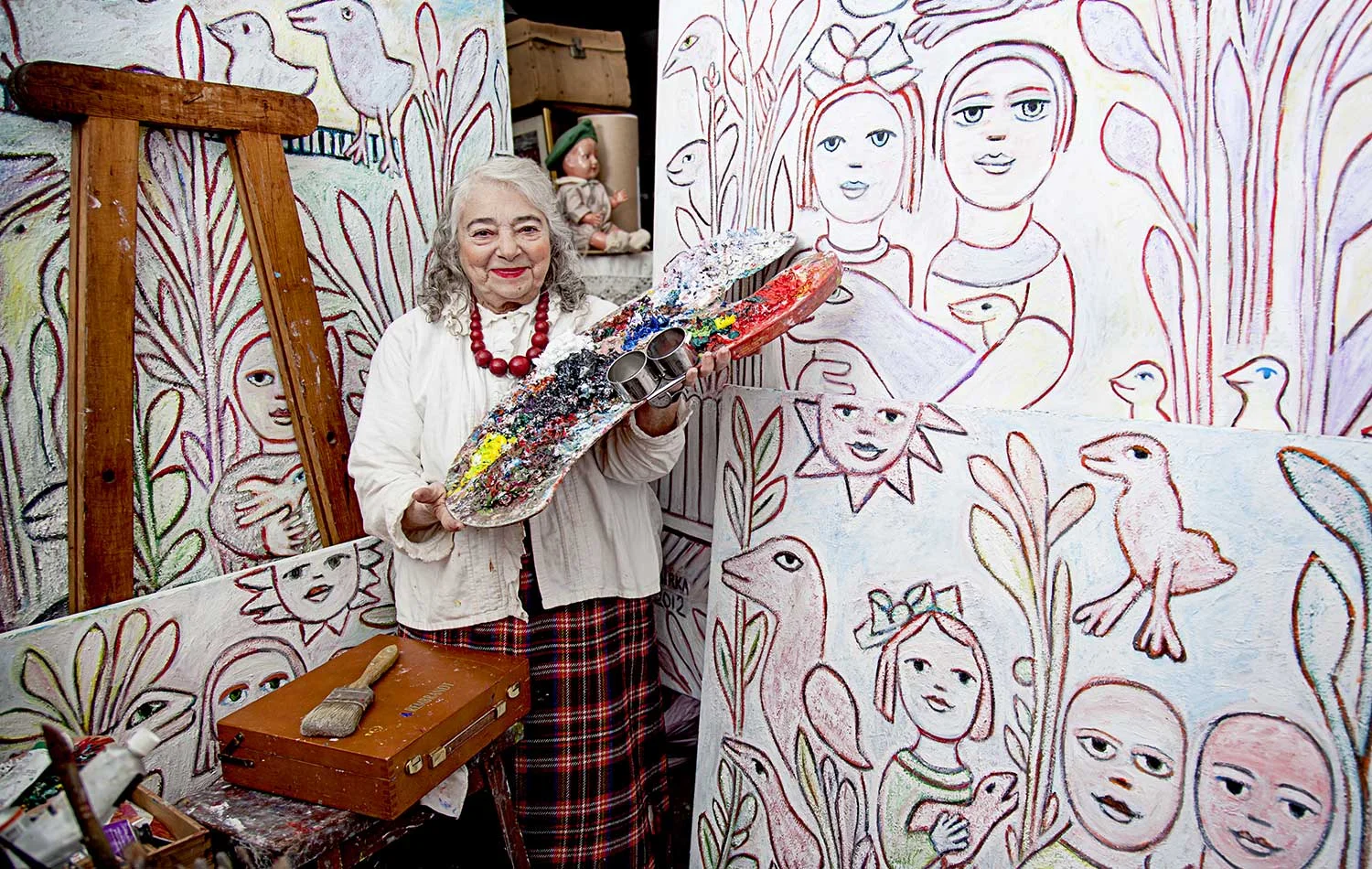 Mirka Mora in her home and studio.