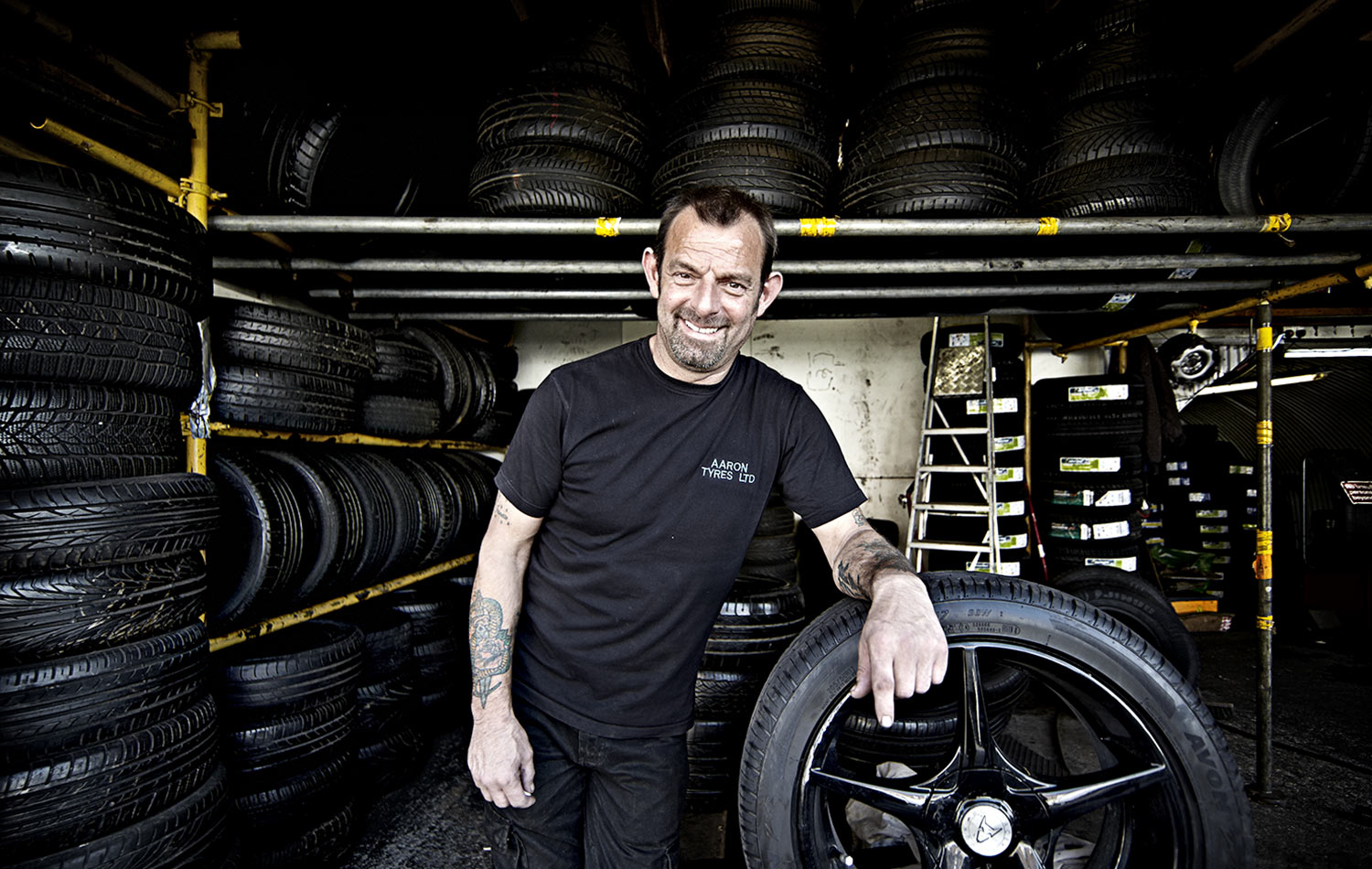 Leyton Tyreman. This gentleman has worked for over 20 years running his own tyre business.