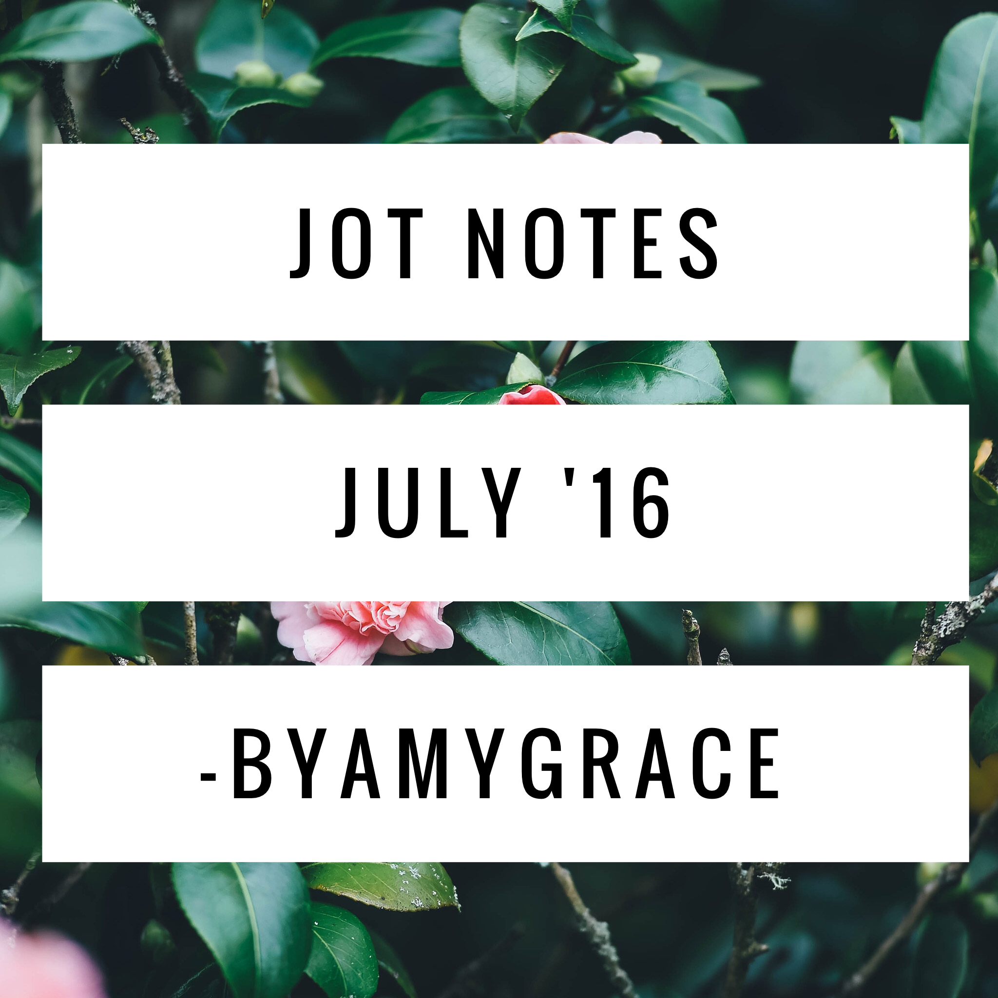Jot Notes | July '16