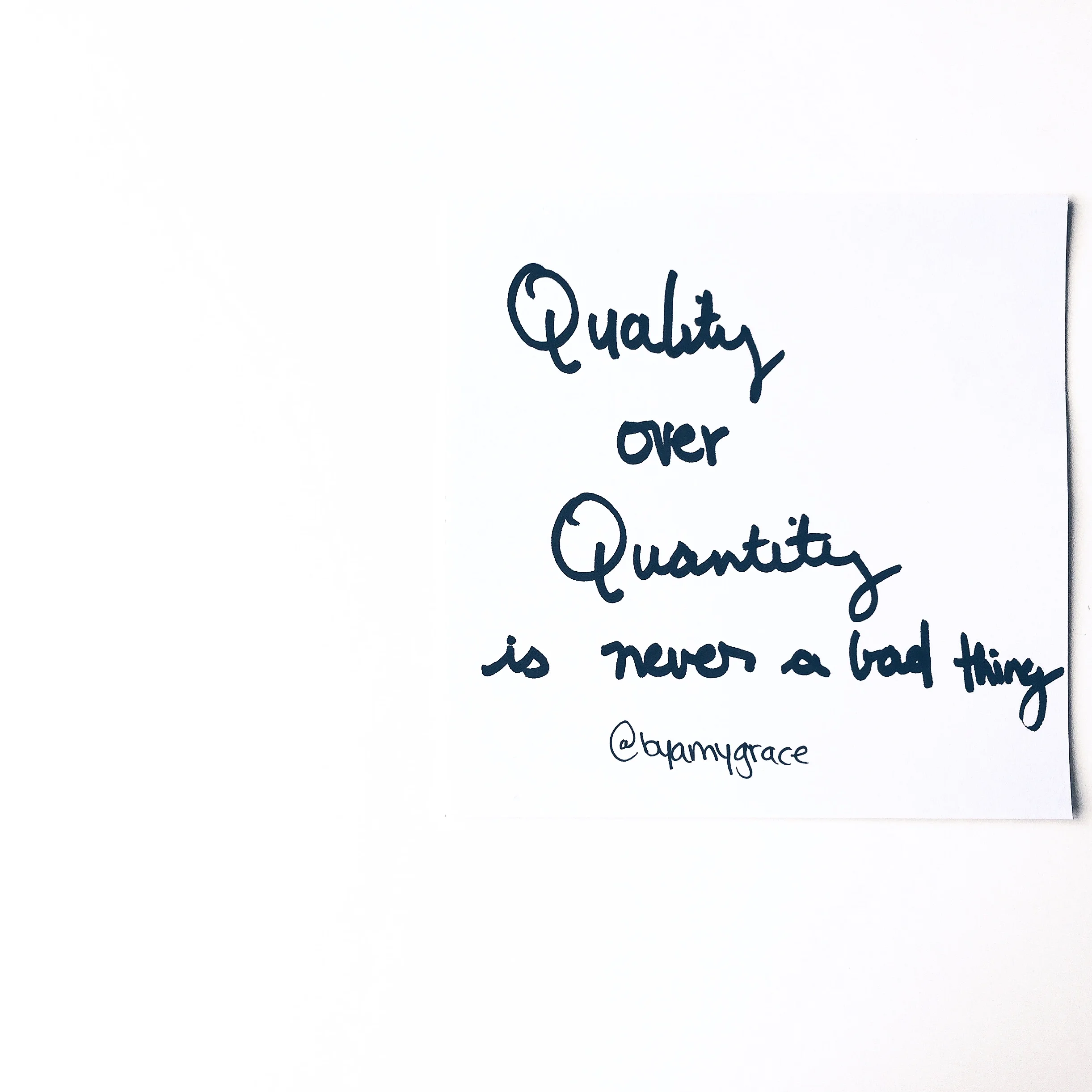 LIFESTYLE | Quality Over Quantity 