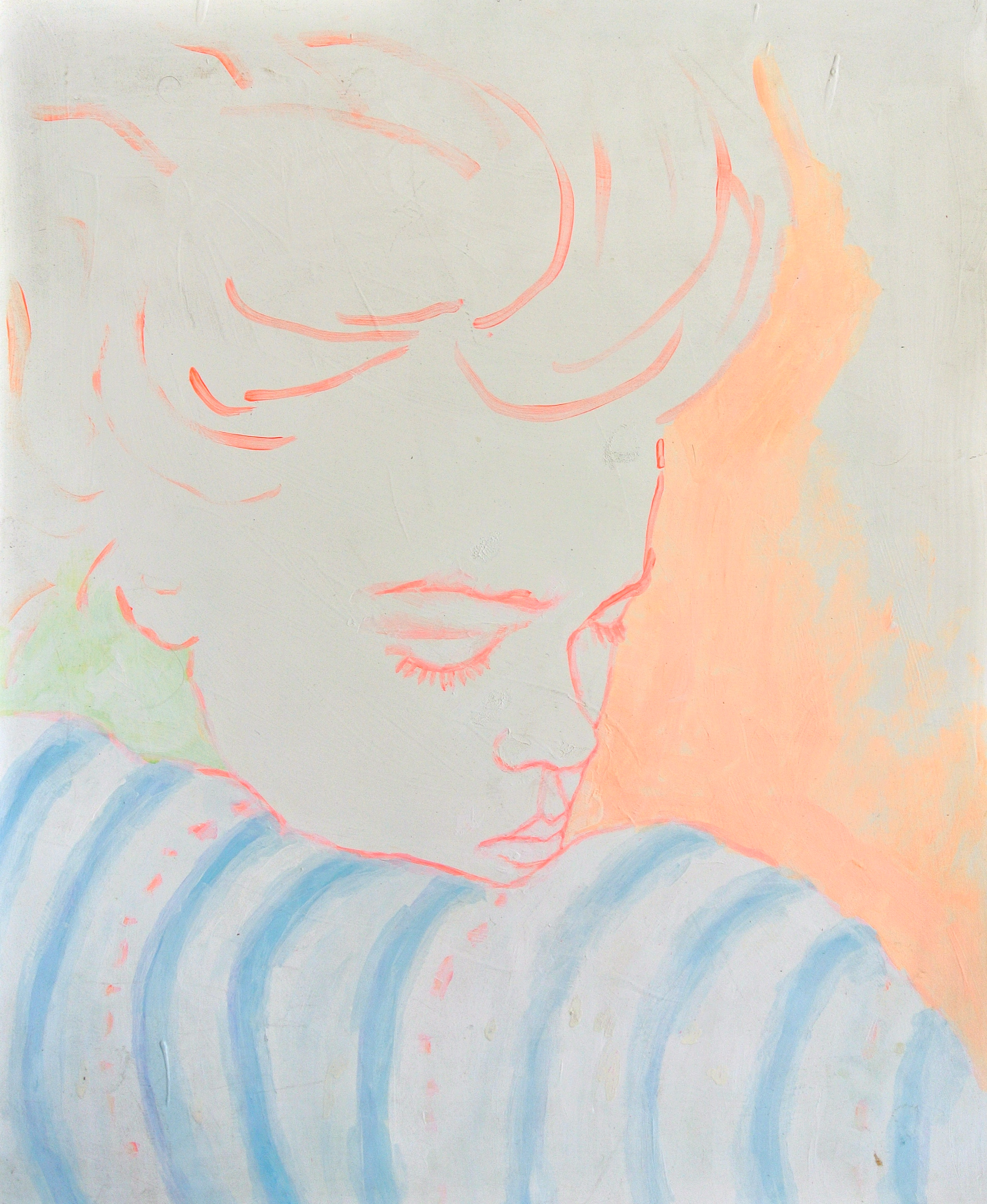   Charlotte Sleeping   acrylic on paper  24 x 14 inches, 2011 