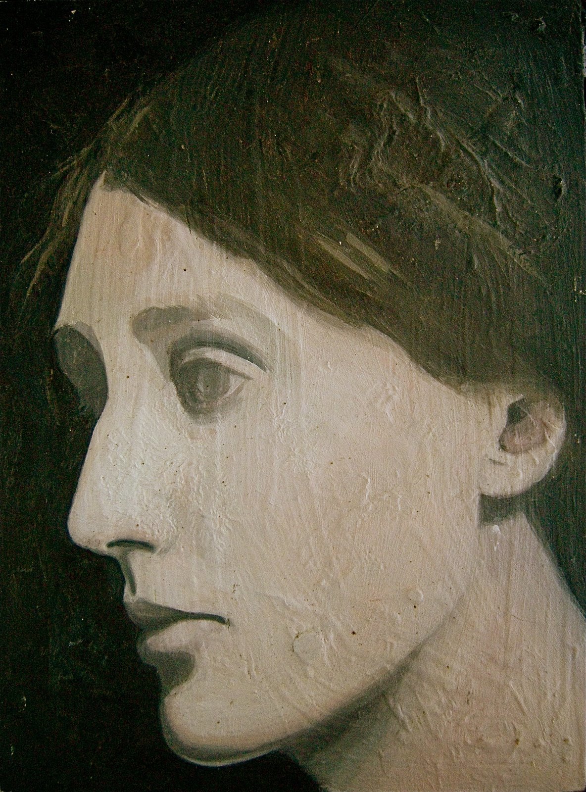  Virginia Woolf   oil on panel  10 x 6 inches, 2004 