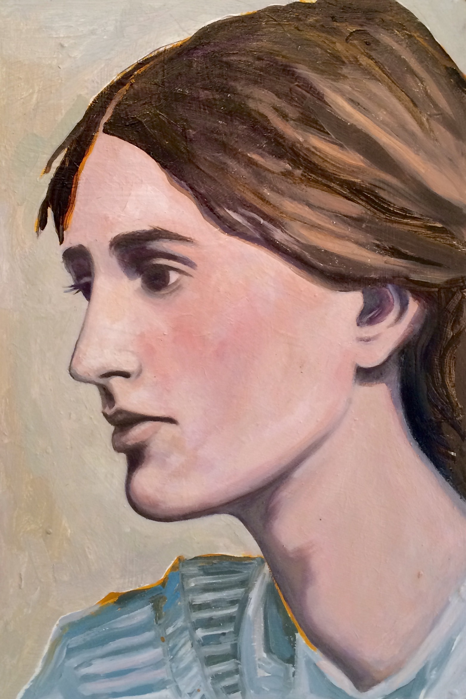   Virginia Woolf II   oil on panel  14 x 8 inches, 2015   NFS  