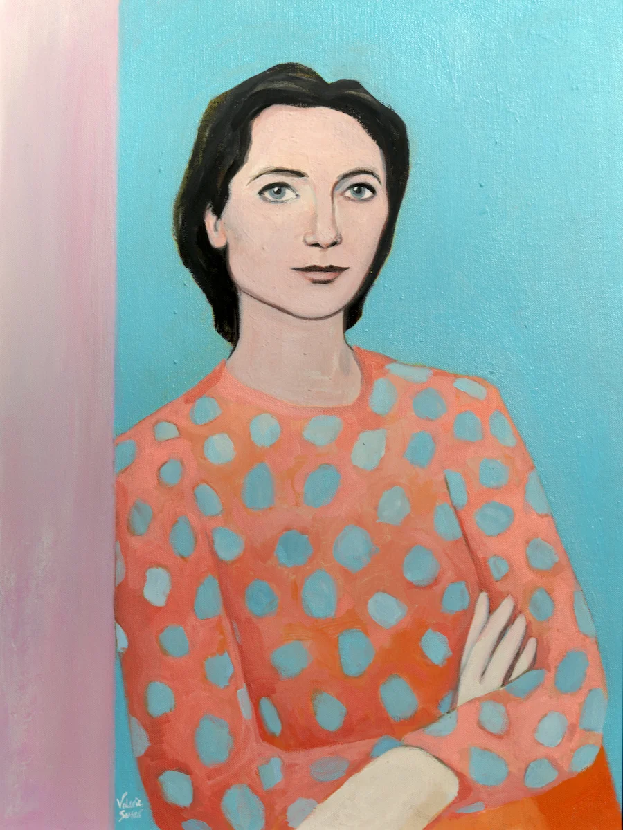 (sold) LYDIA DAVIS oil, acrylic, watercolor on canvas, 18 x 24", 2016